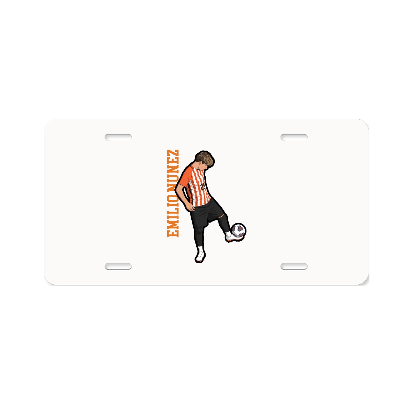 License Plate — Name Vertical in Classic