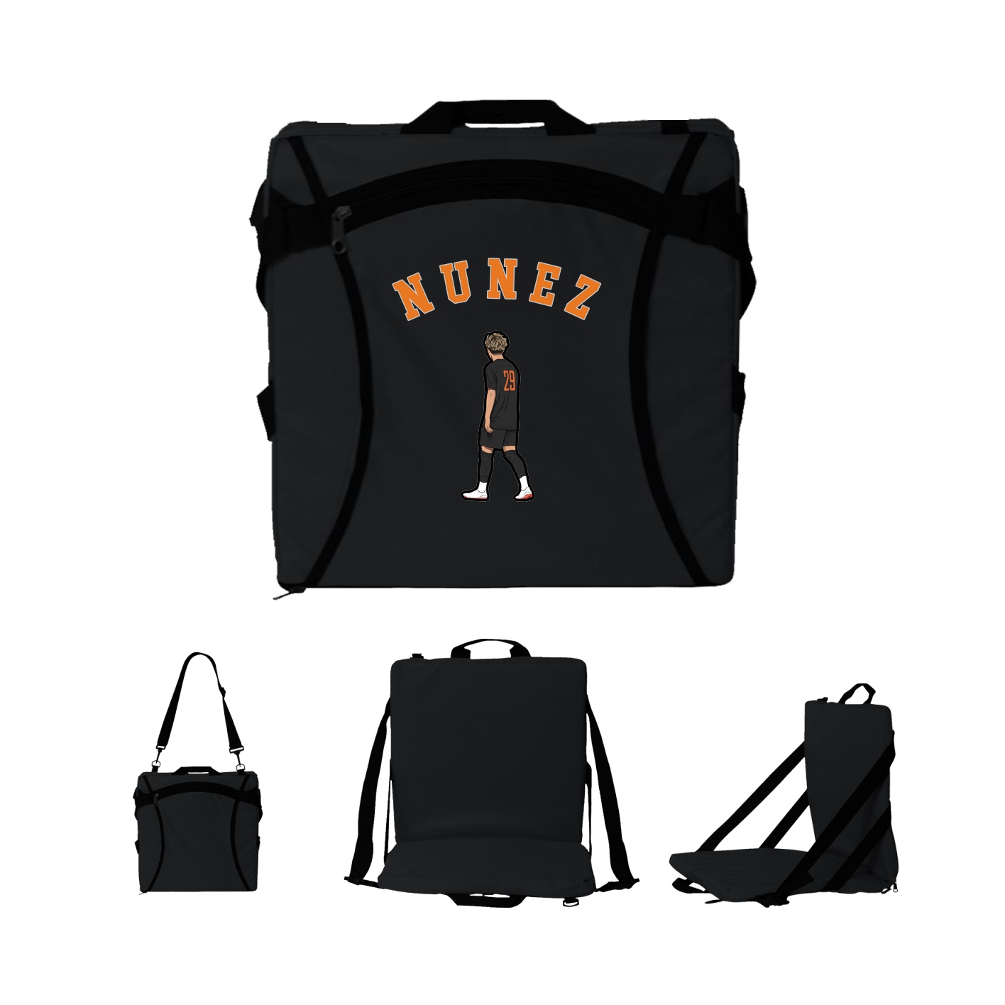 Folding Stadium Seat — Shirsey Arch in Black