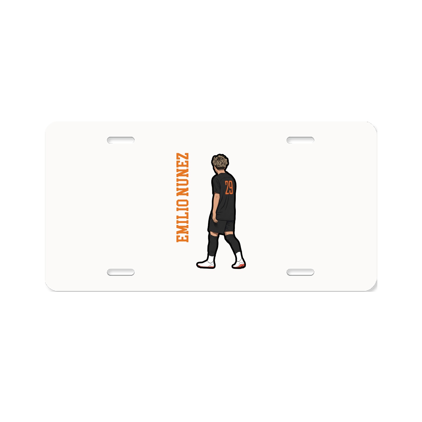 License Plate — Name Vertical in Classic