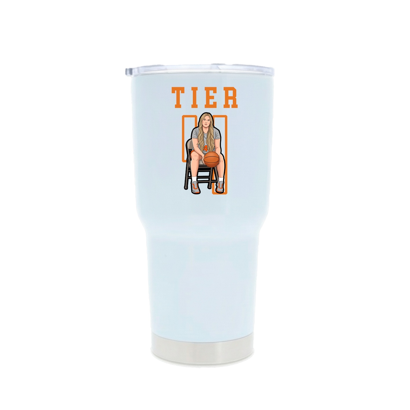 30oz Stainless Steel Tumbler — Shirsey in White