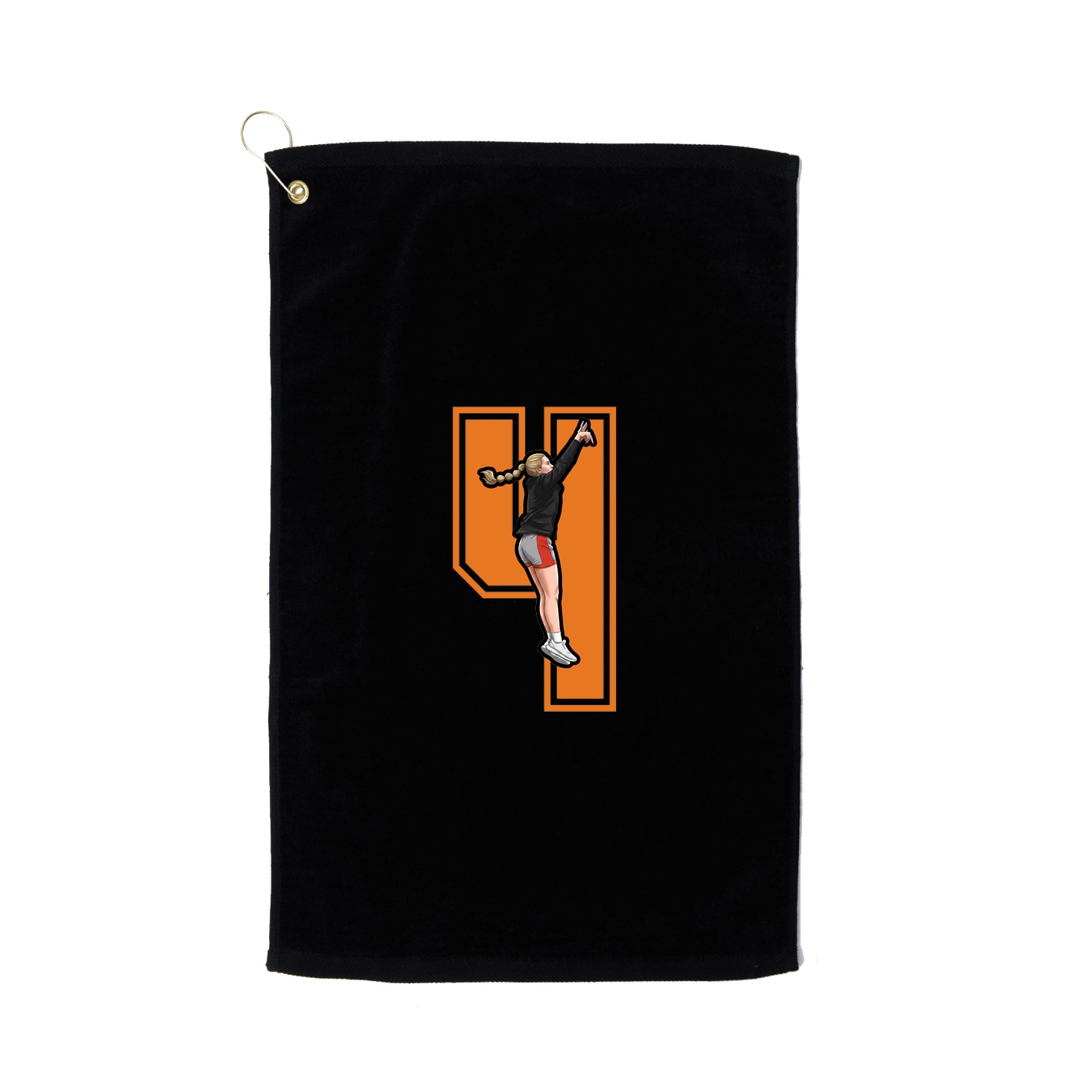 Golf Towel — Number in Black