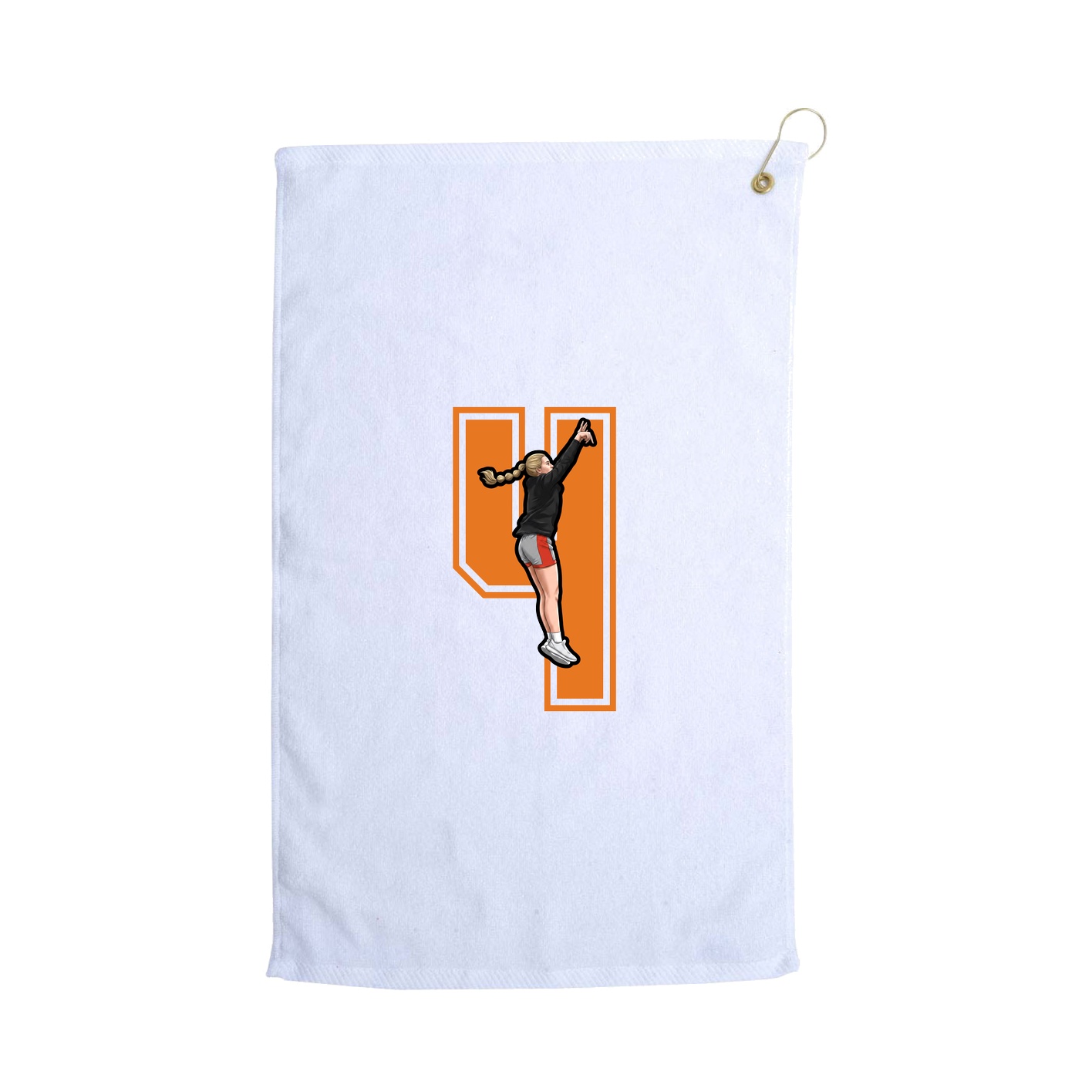 Golf Towel — Number in White