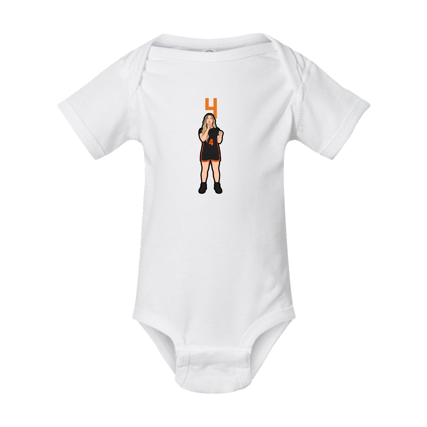 Baby Onesie — Number Top in White