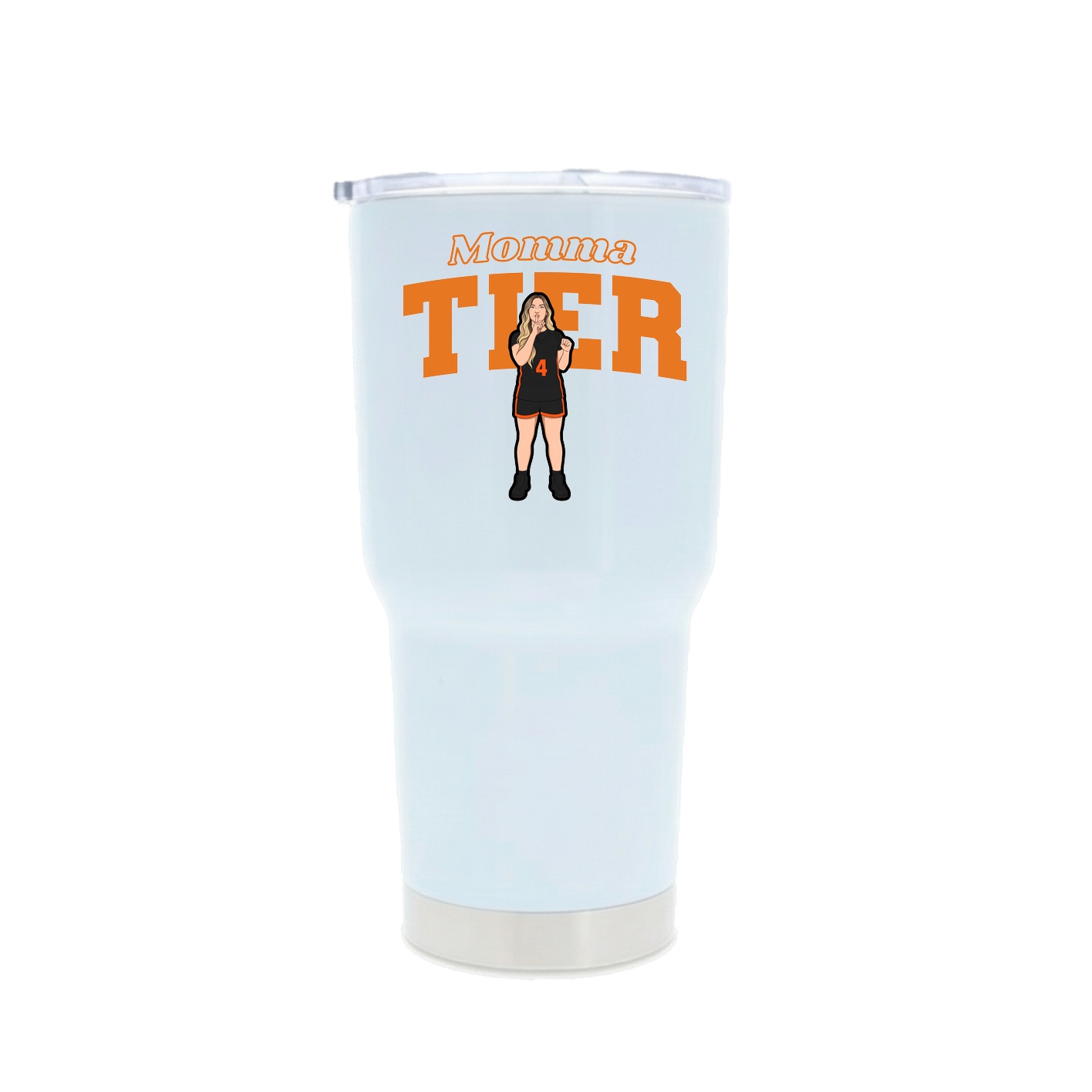 30oz Stainless Steel Tumbler — Mothers Day Block in White