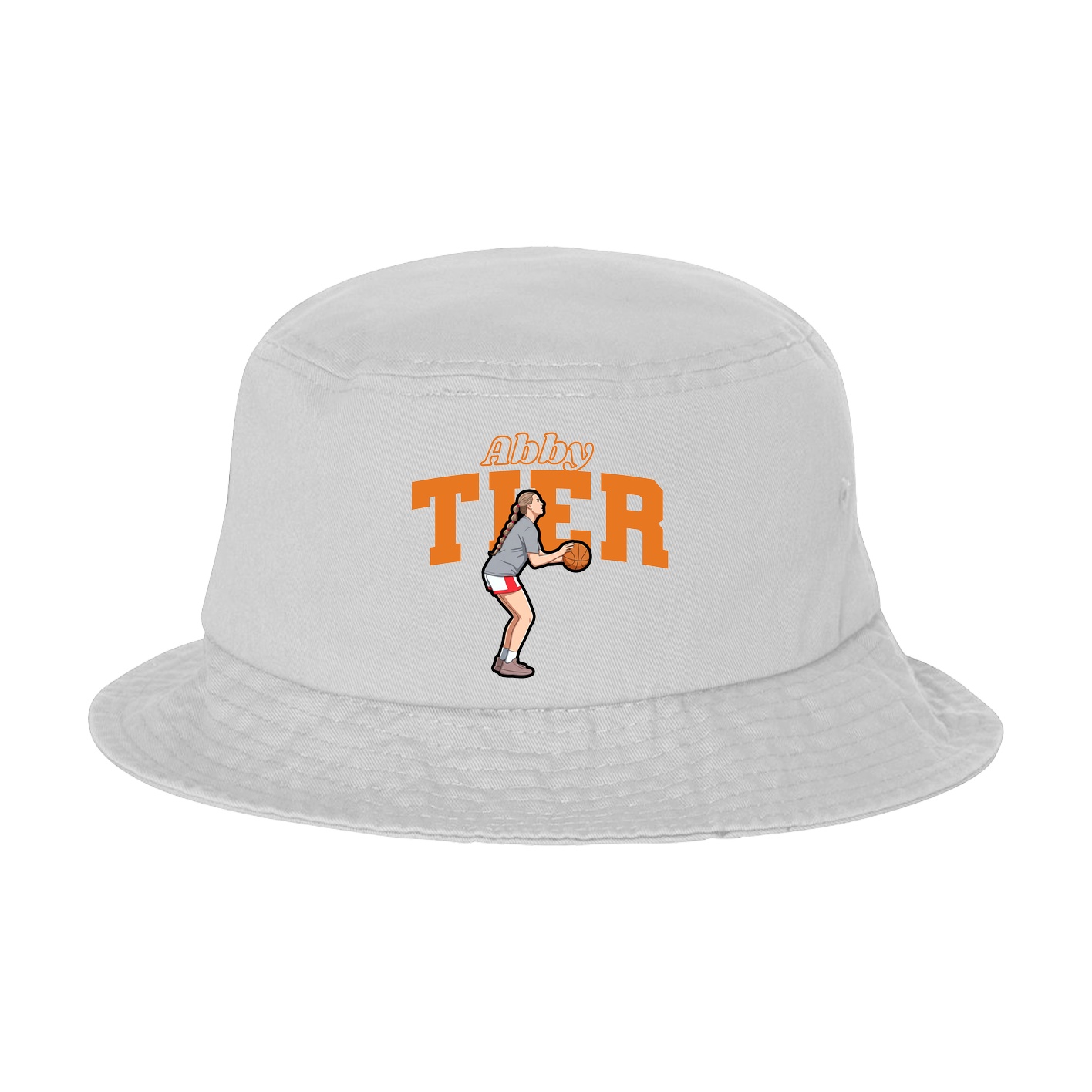 Bucket Cap — Name Arch in White
