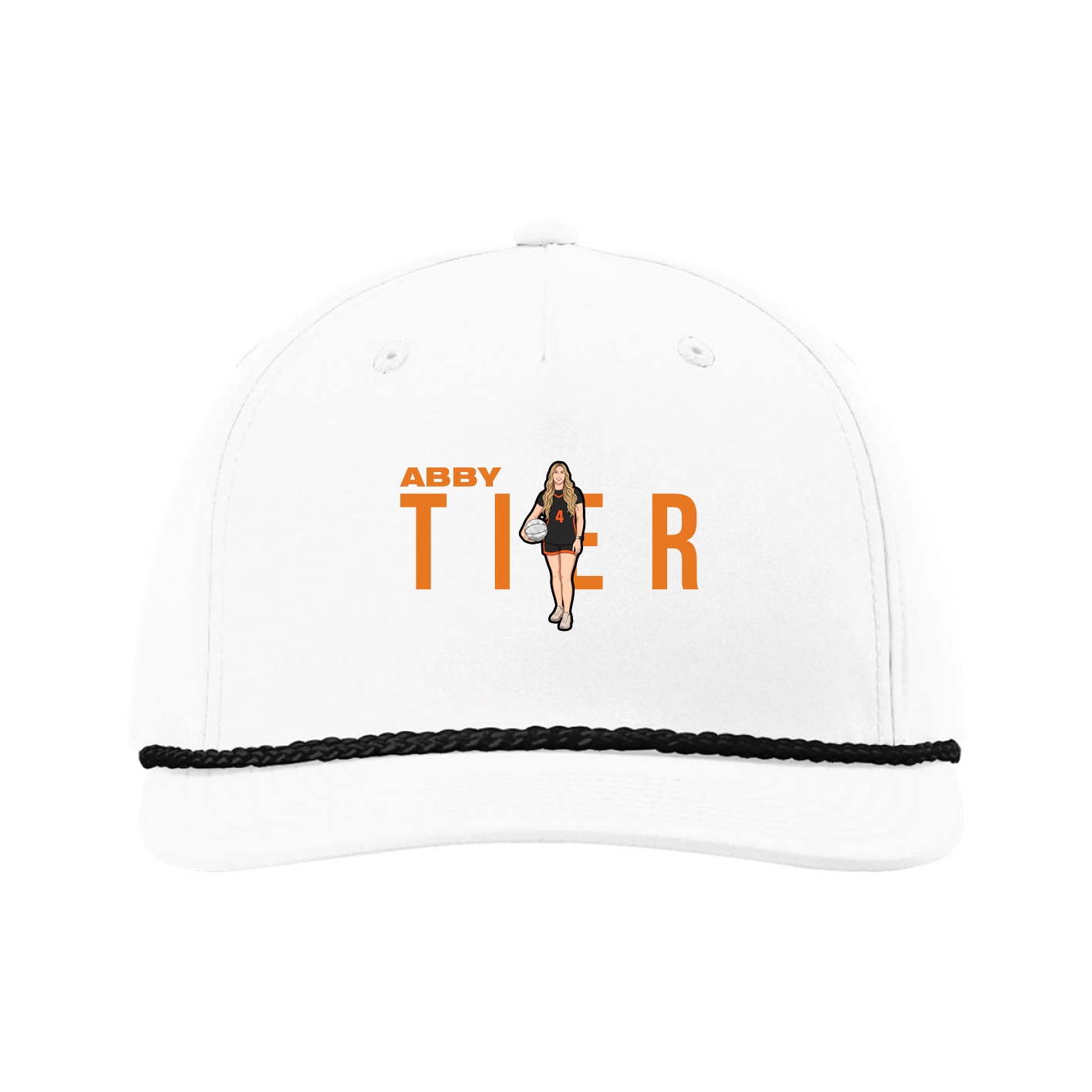 Five-Panel Classic Rope Cap — Player Name in White