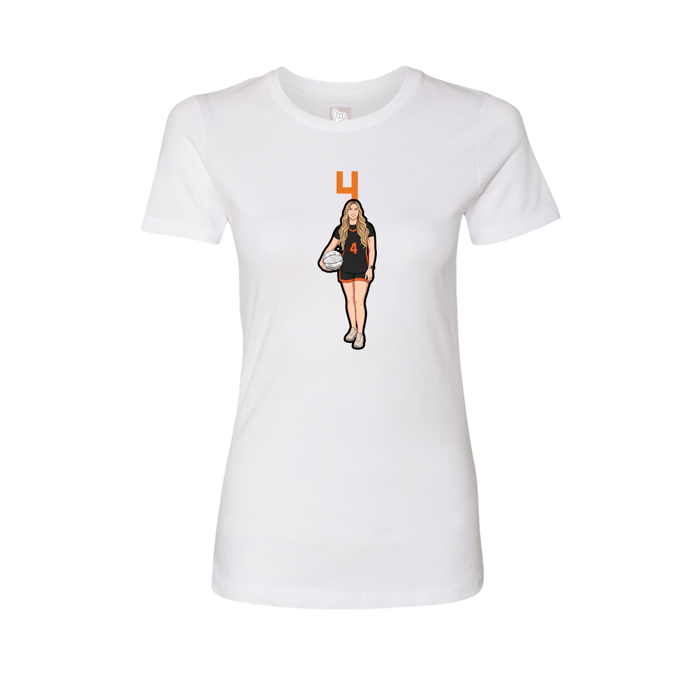 Womens Tee — Number Top in White