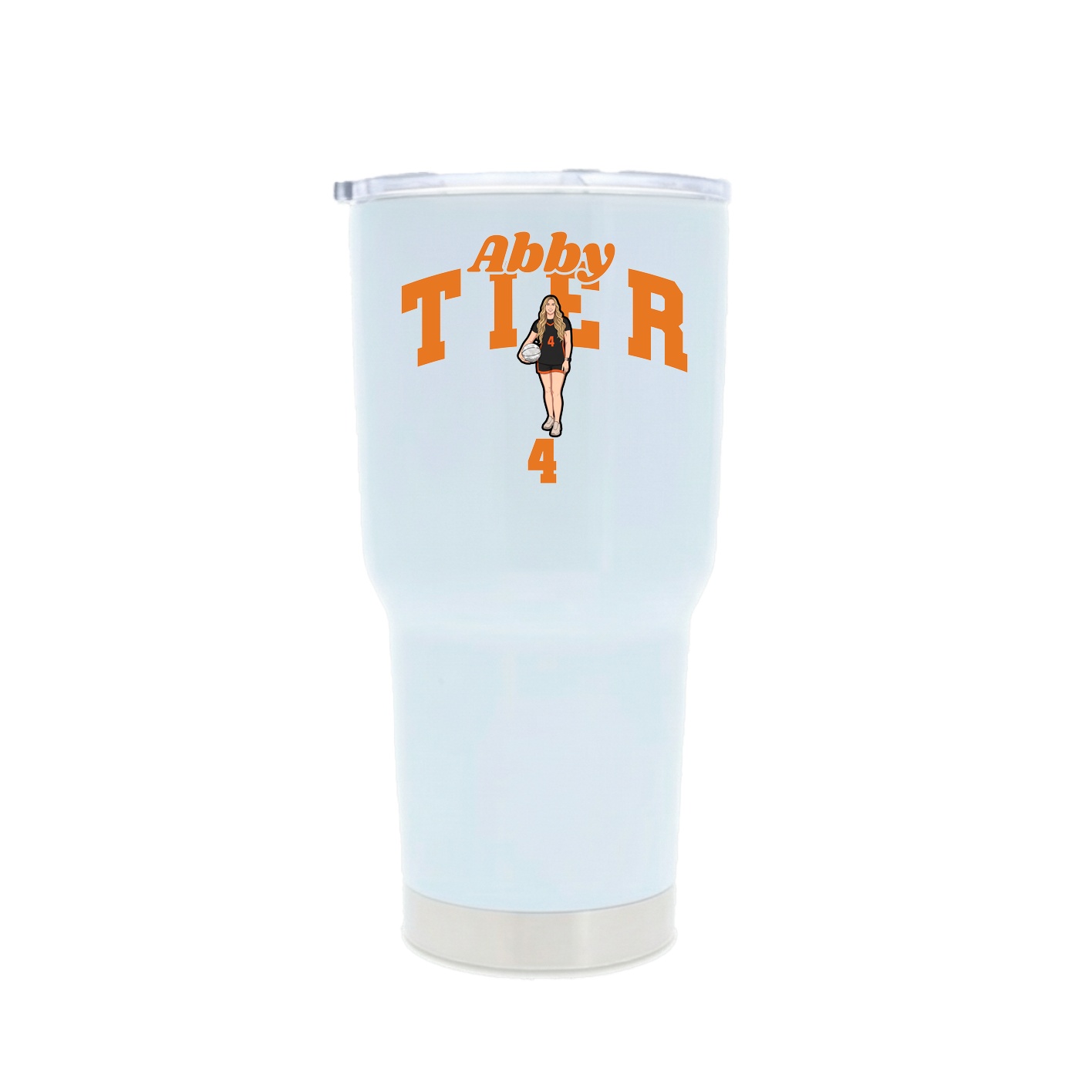 30oz Stainless Steel Tumbler — Signature Arch in White