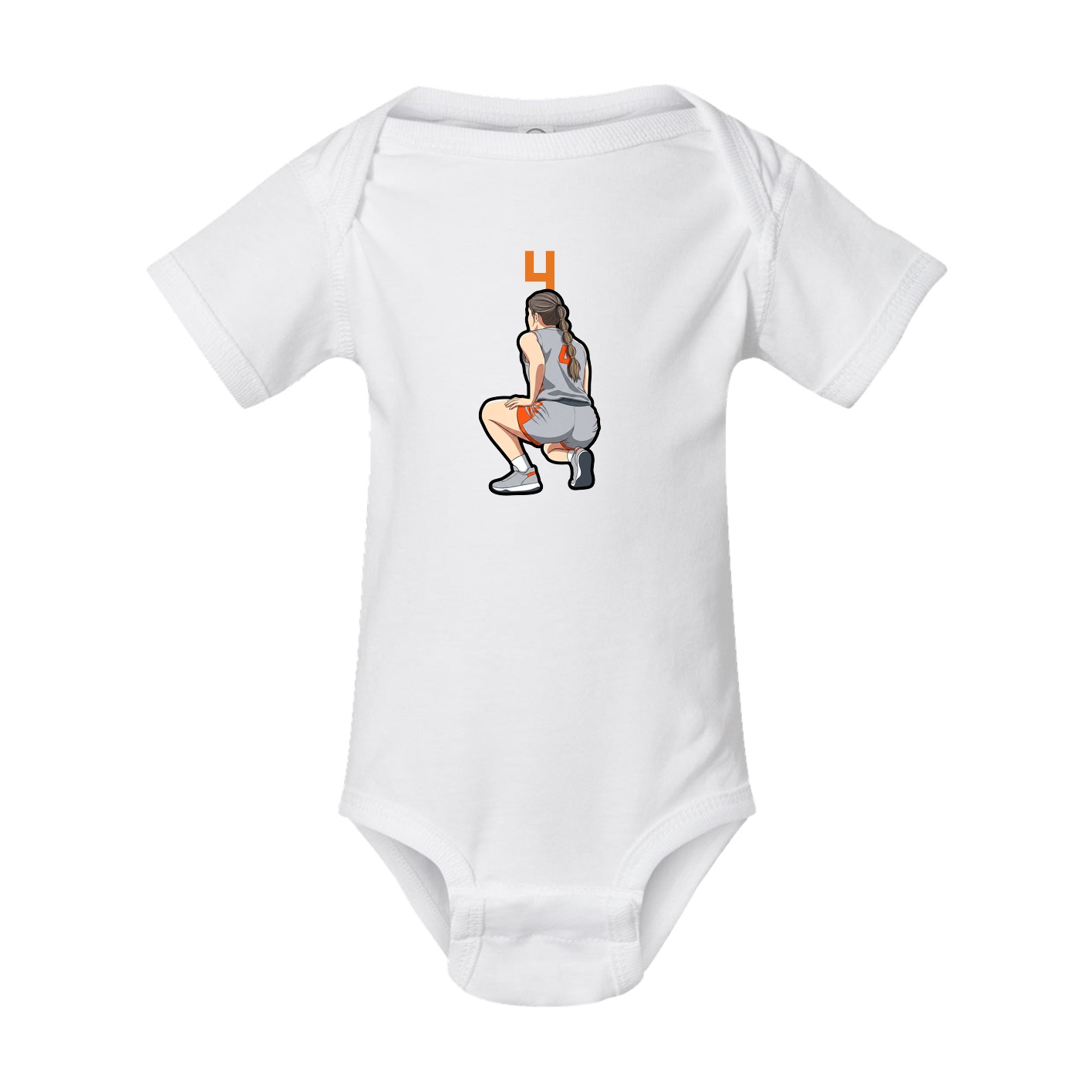 Baby Onesie — Number Top in White