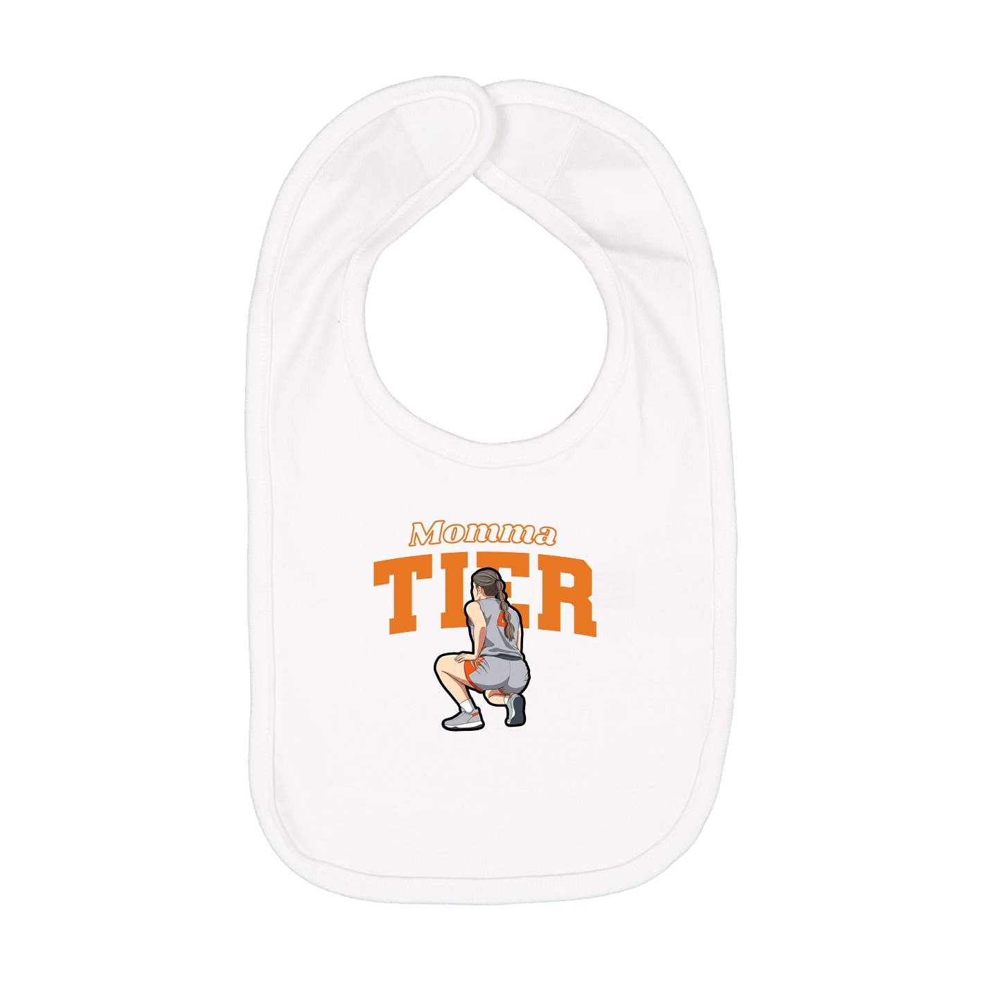 Infant Bib — Mothers Day Block in White