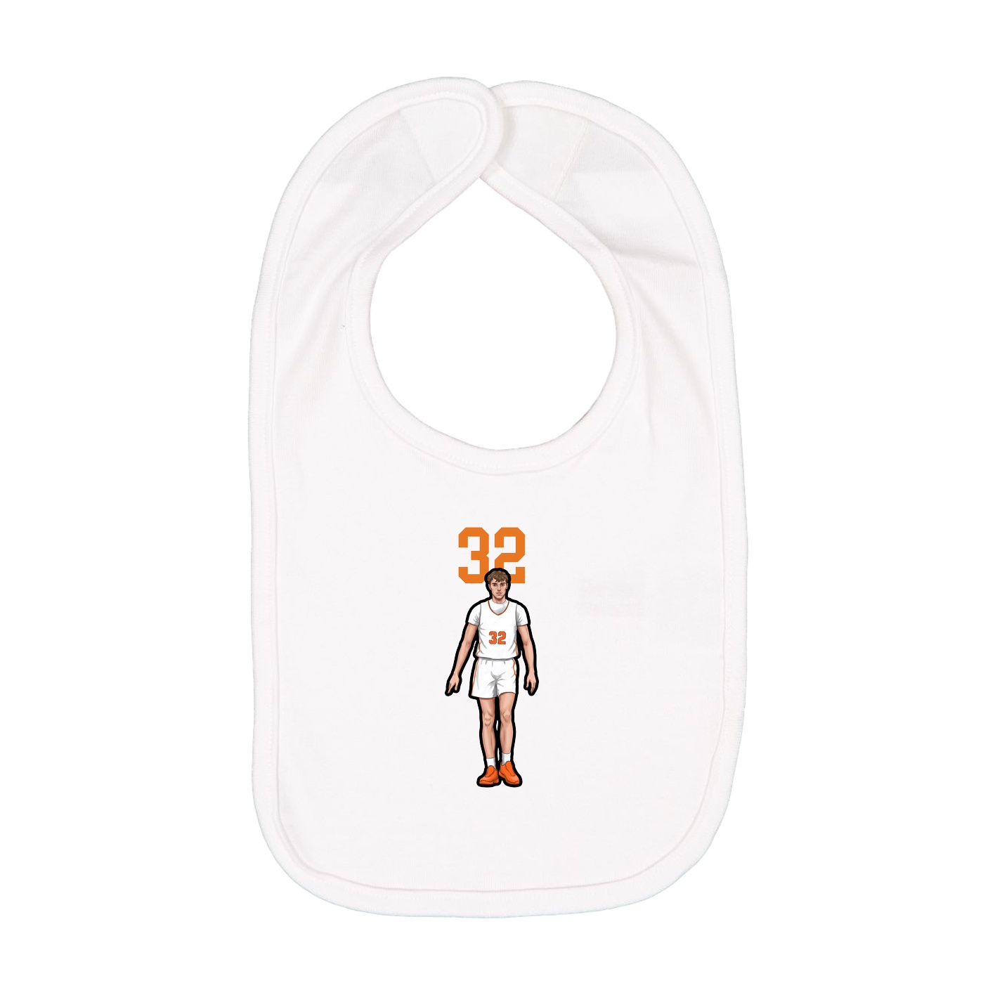 Infant Bib — Number Top in White
