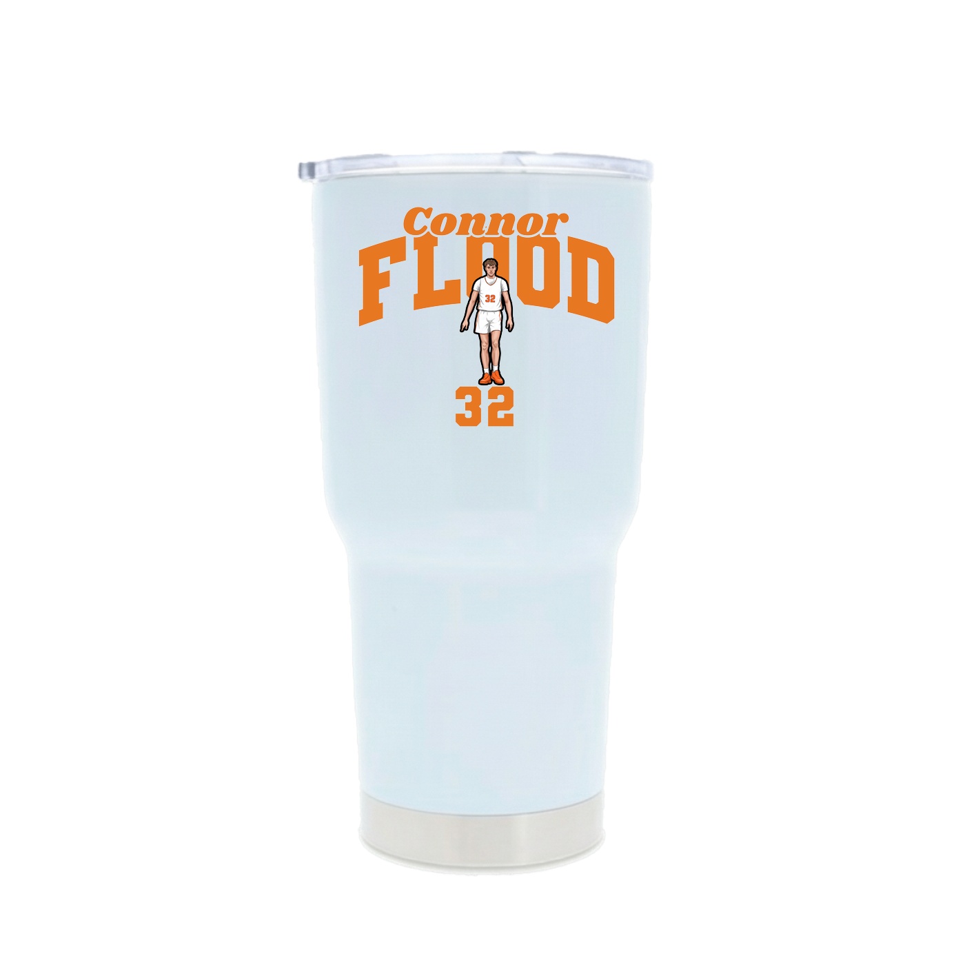 30oz Stainless Steel Tumbler — Signature Arch in White
