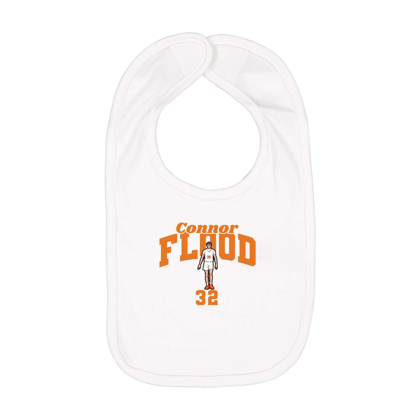 Infant Bib — Signature Arch in White
