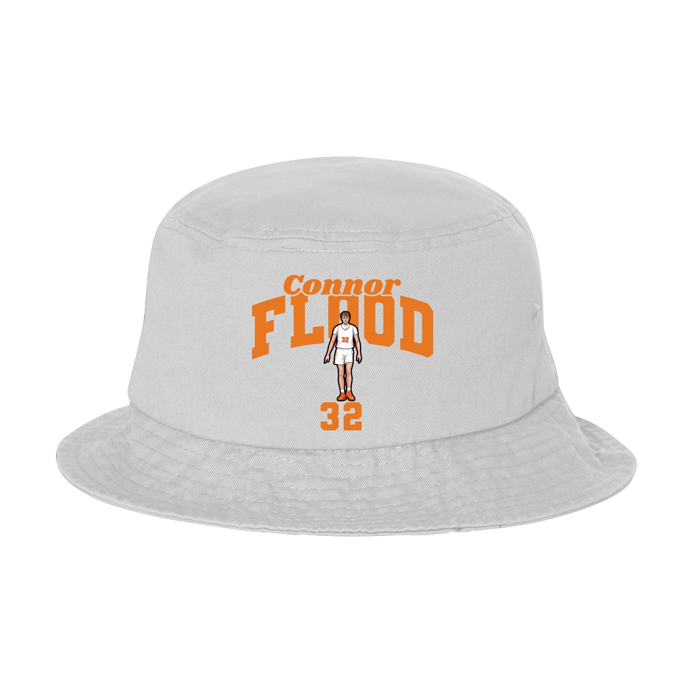 Bucket Cap — Signature Arch in White