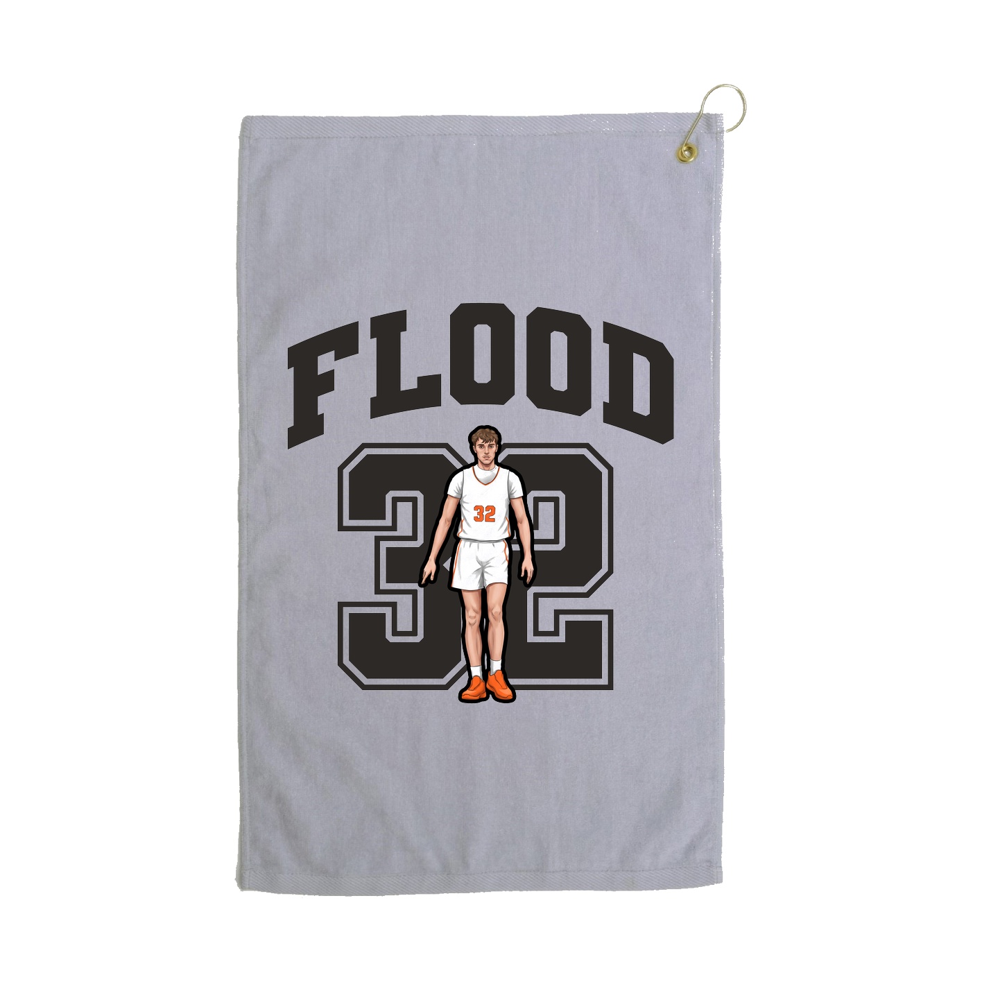 Golf Towel — Number in Grey