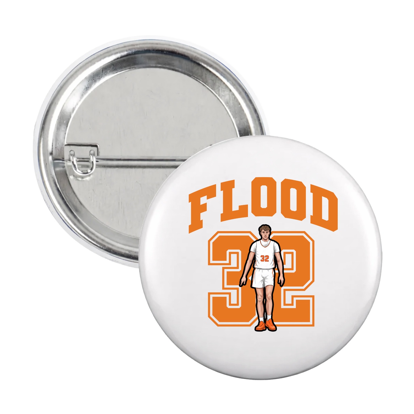 Game Day Button — Number in White
