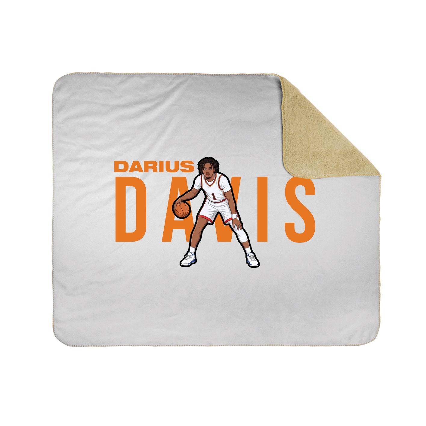 Throw Blanket — Player Name in White