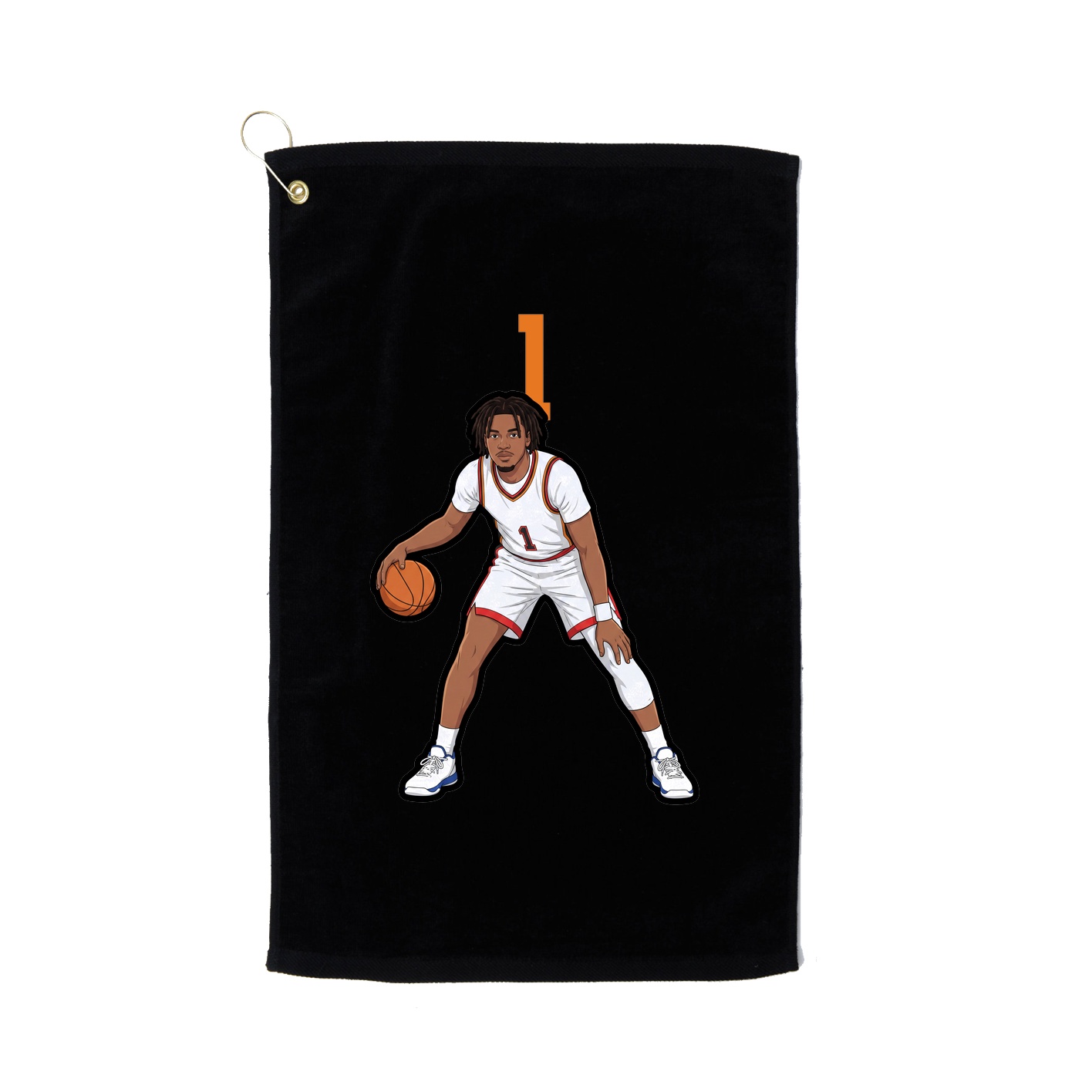 Golf Towel — Number Top in Black