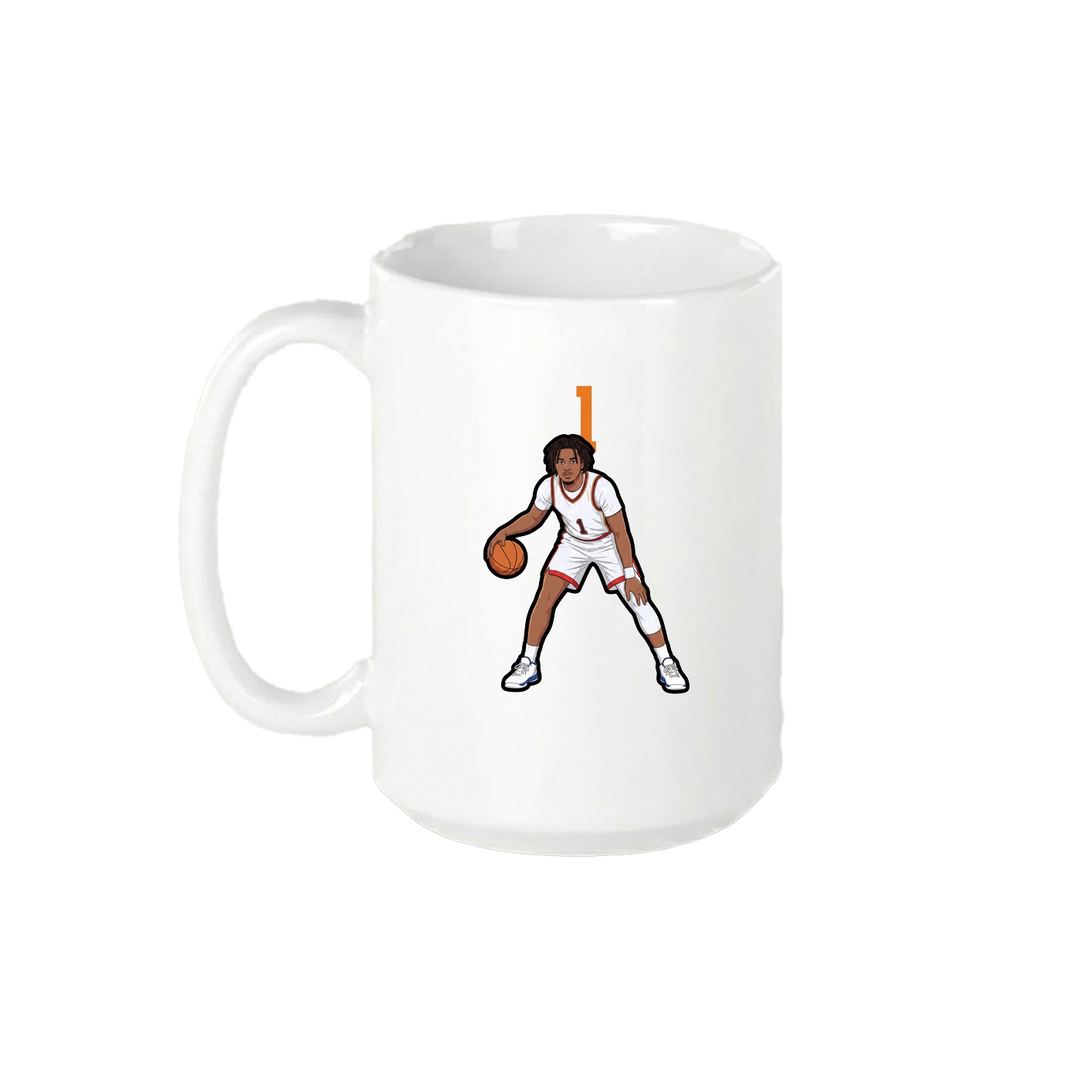 15oz Coffee Mug — Number Top in White