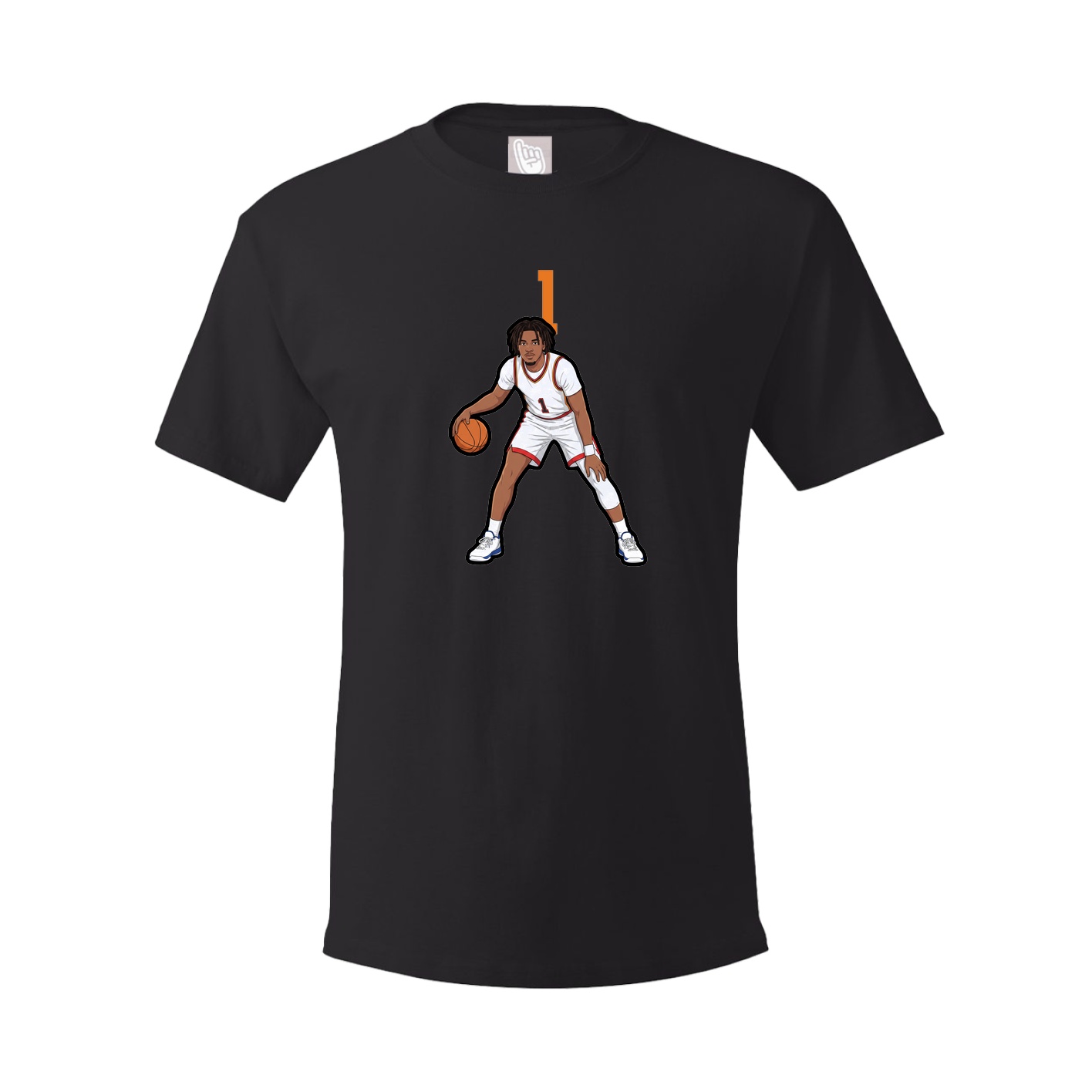 Youth Tee — Number Top in Black