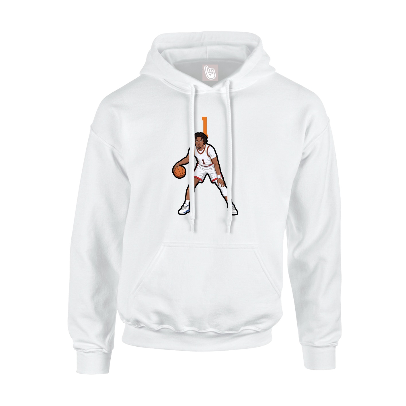 Hoodie — Number Top in White