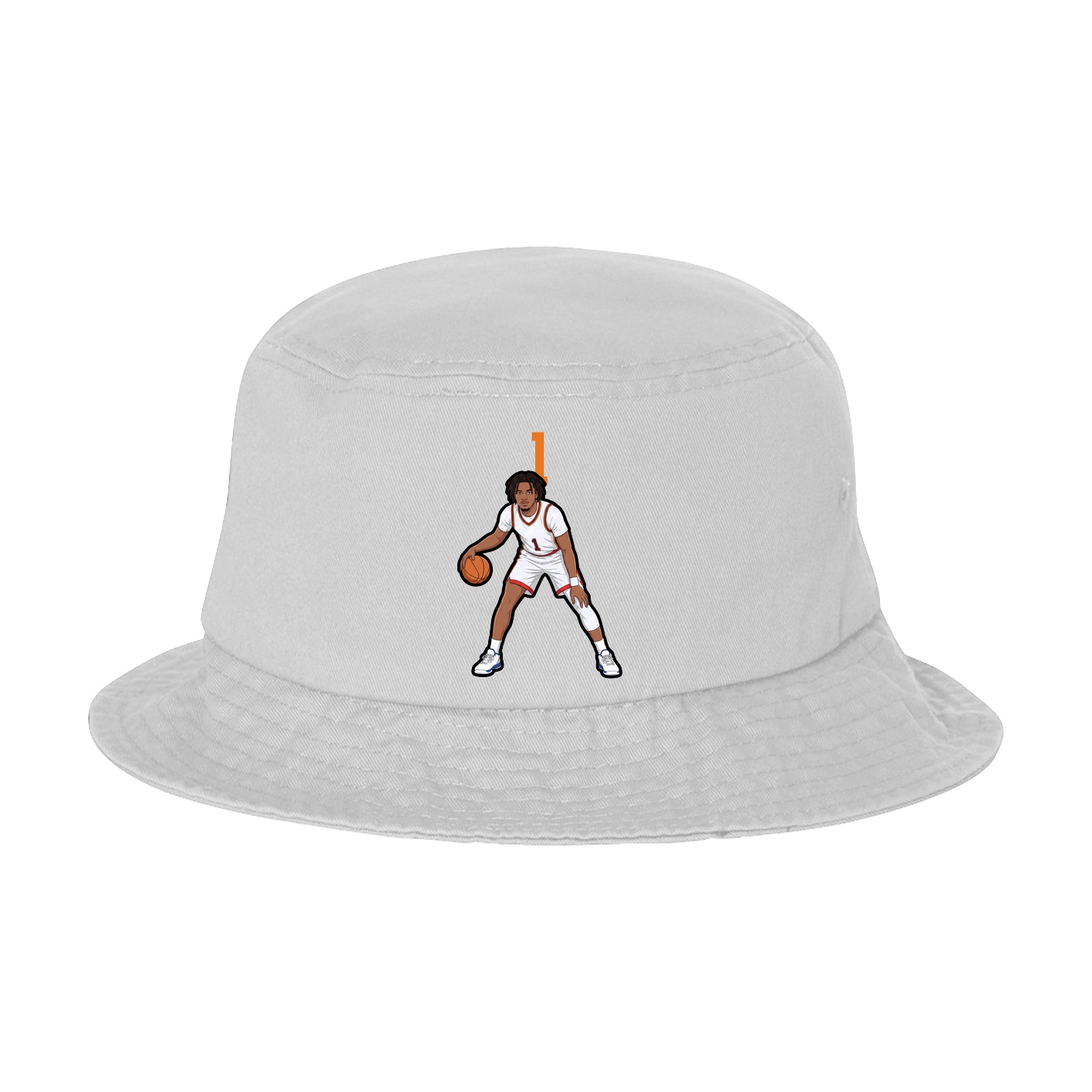 Bucket Cap — Number Top in White