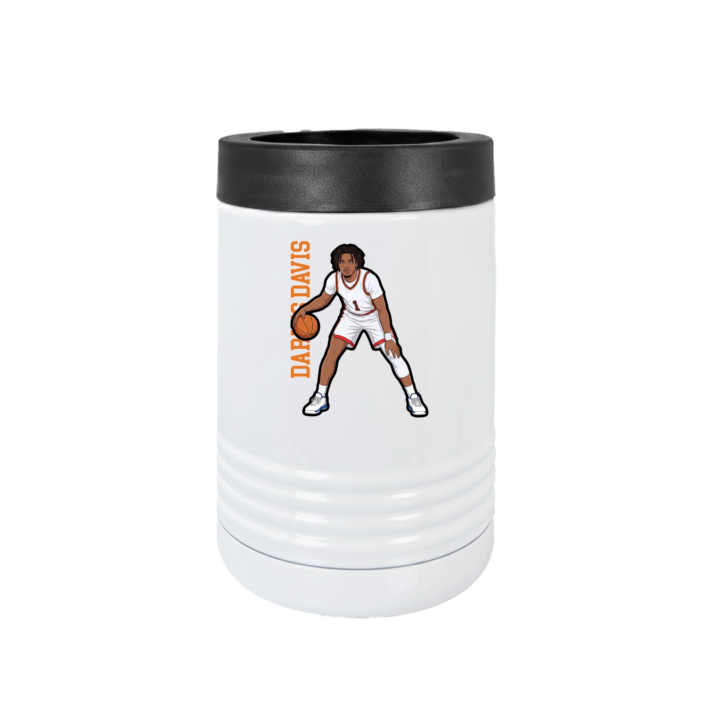 Beverage Holder — Name Vertical in White