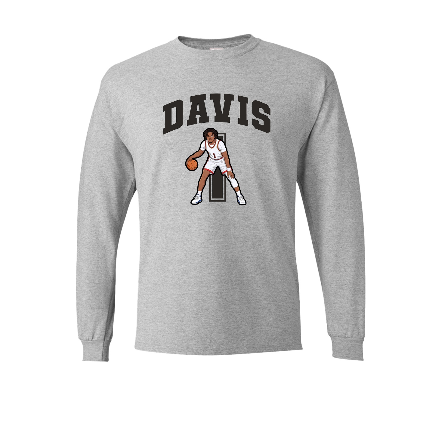Long Sleeve Tee — Number in Grey