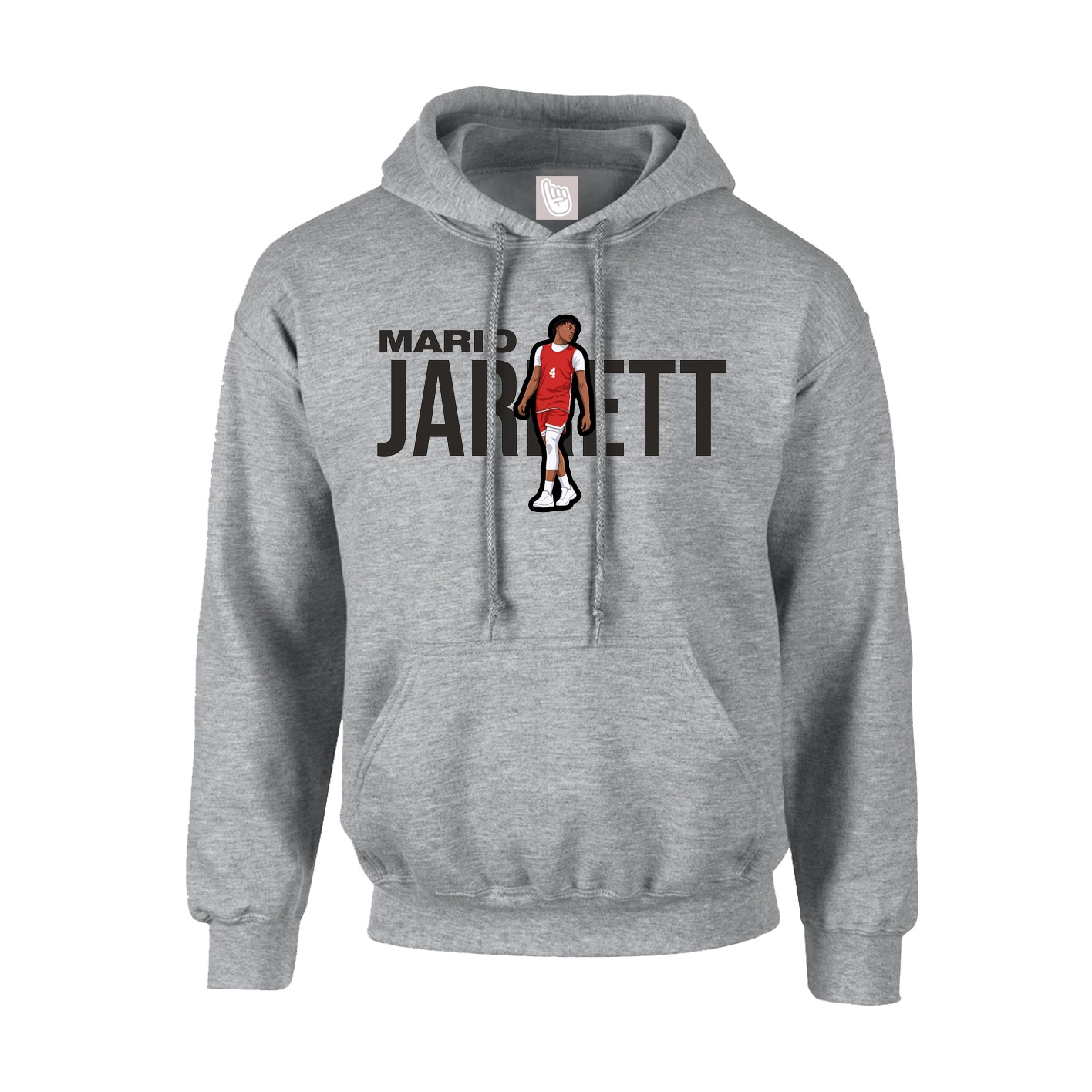Hoodie — Player Name in Grey