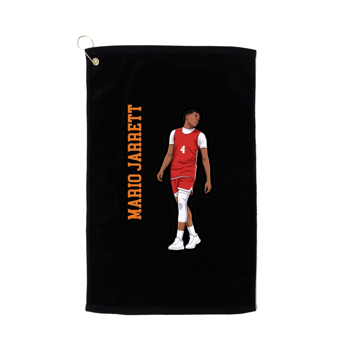 Golf Towel — Name Vertical in Black