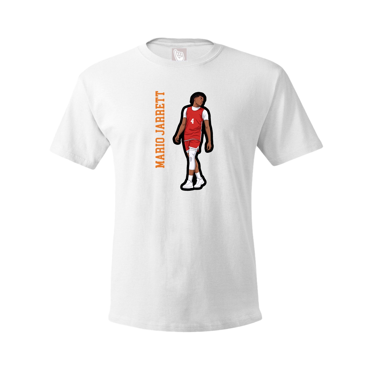 Tee — Name Vertical in White