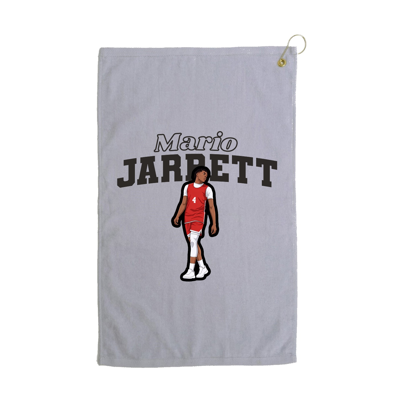 Golf Towel — Name Arch in Grey
