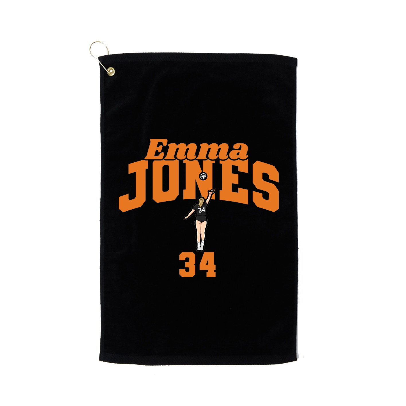 Golf Towel — Signature Arch in Black