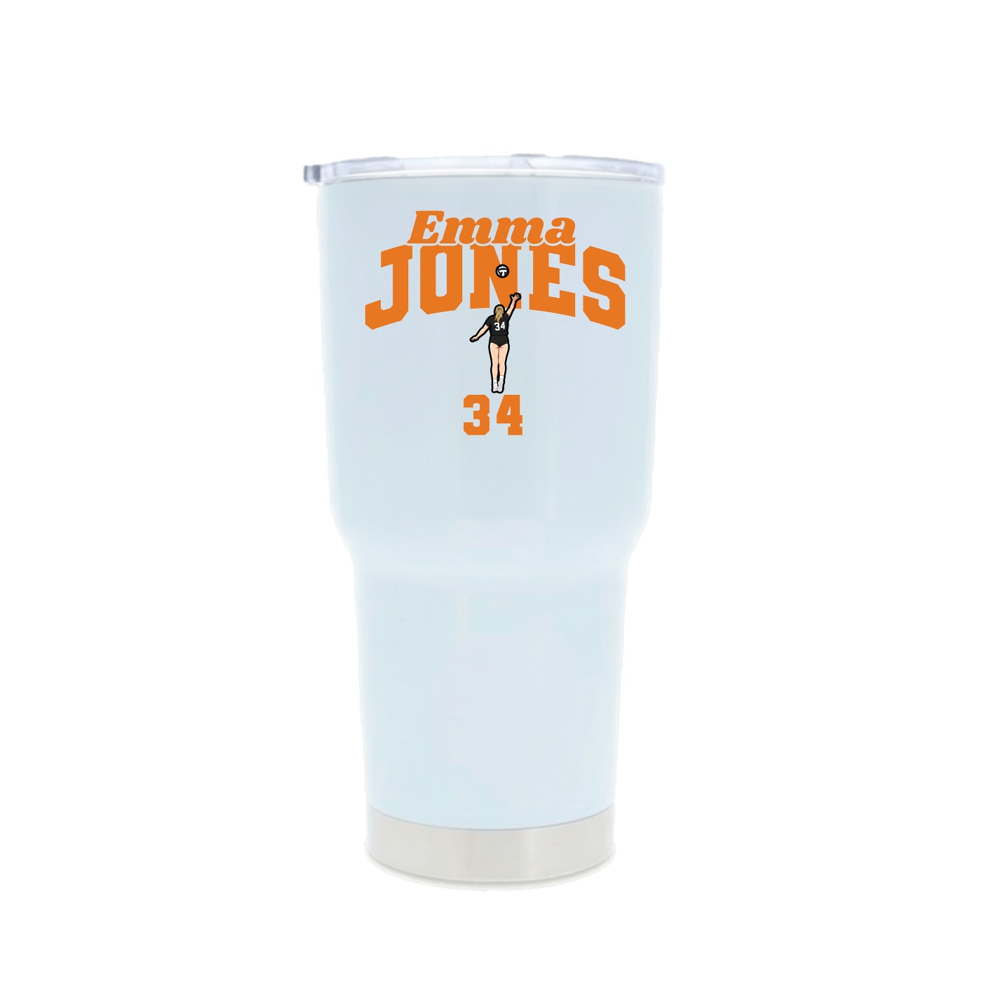 30oz Stainless Steel Tumbler — Signature Arch in White