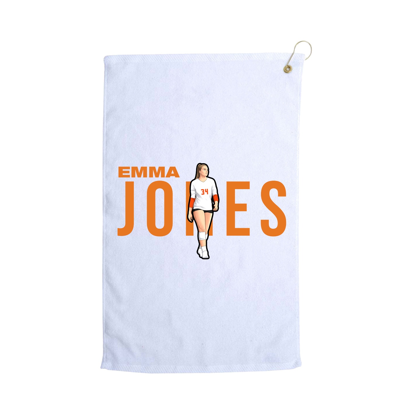 Golf Towel — Player Name in White