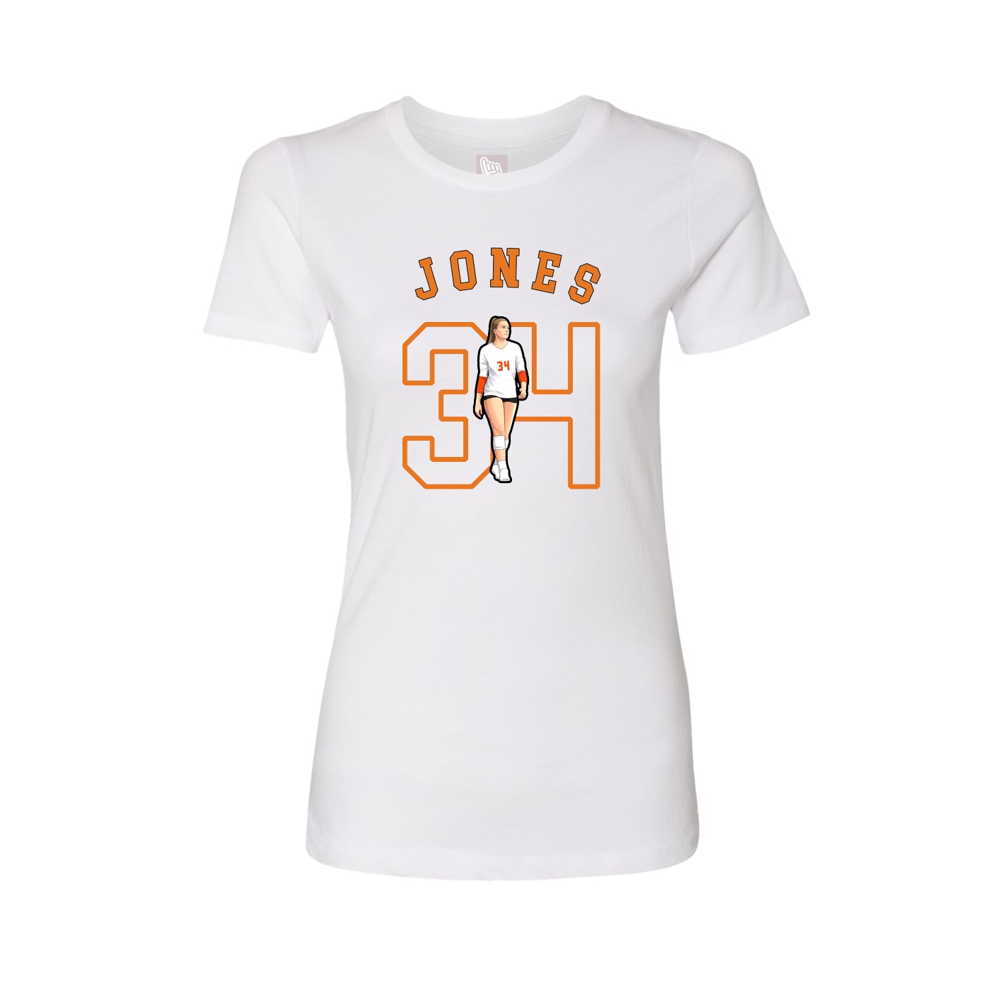 Fitted Women's Tee — Shirsey Arch in White