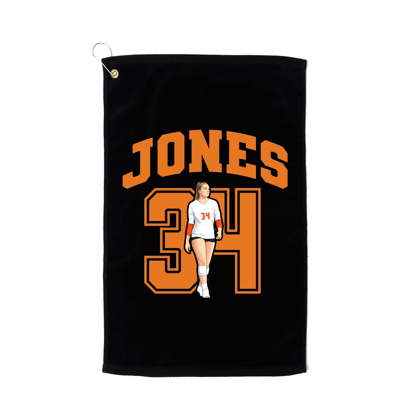 Golf Towel — Number in Black