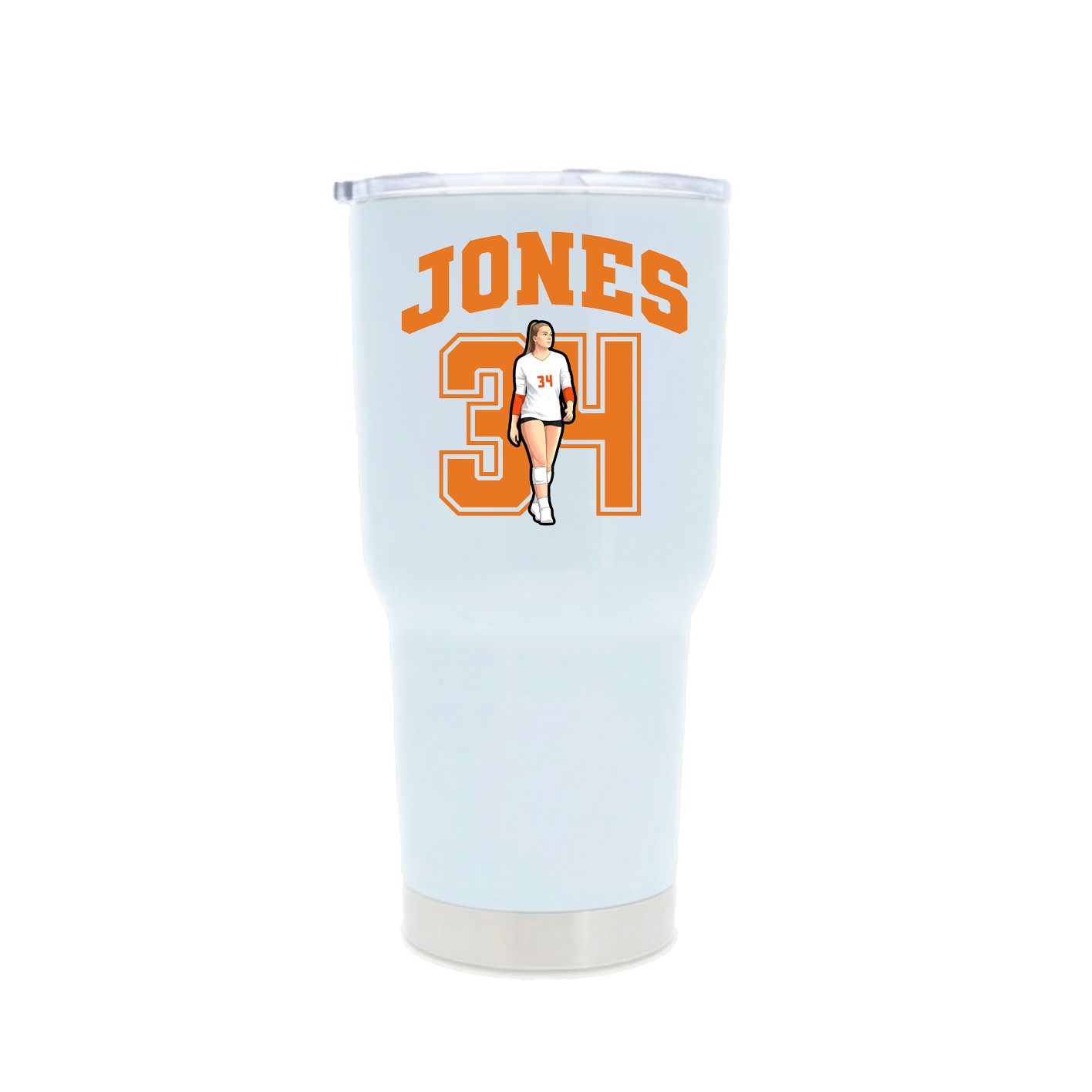30oz Stainless Steel Tumbler — Number in White