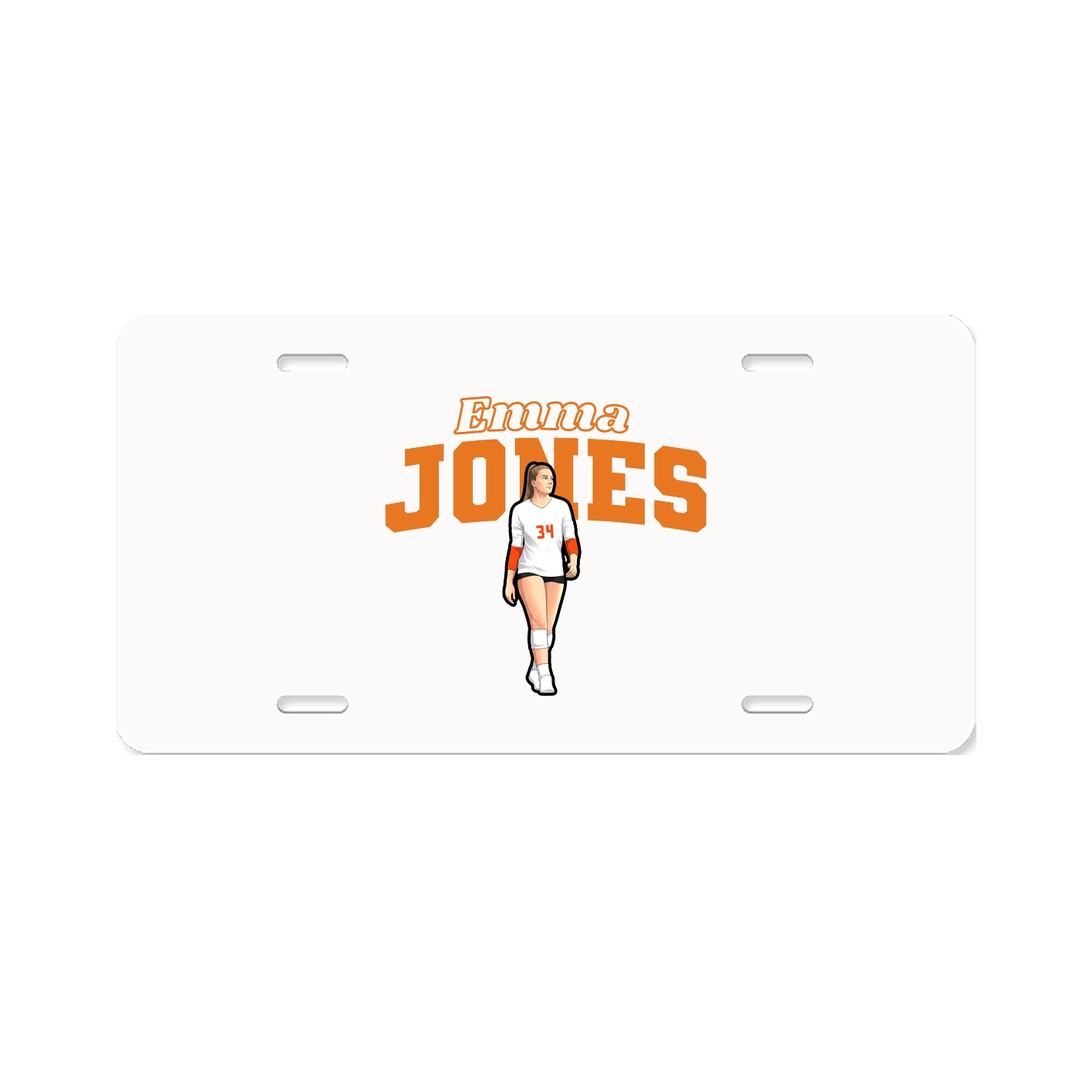 License Plate — Name Arch in Classic