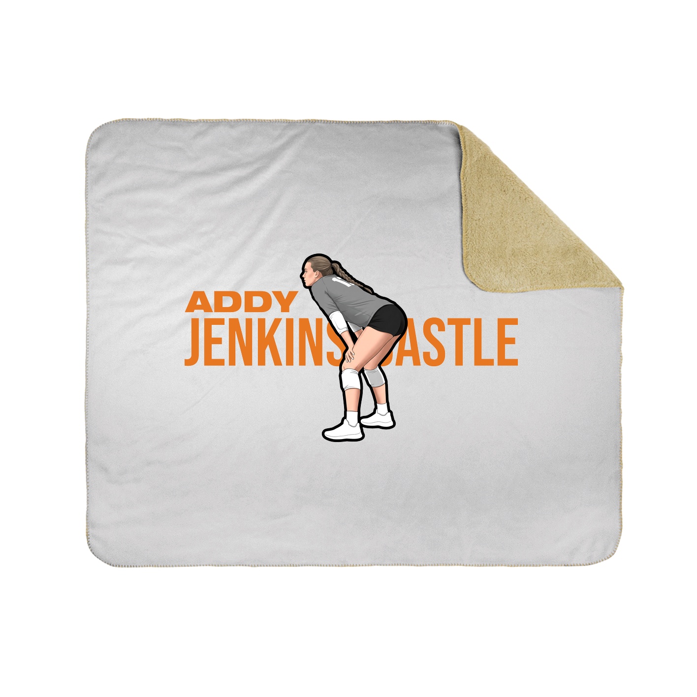 Throw Blanket — Player Name in White
