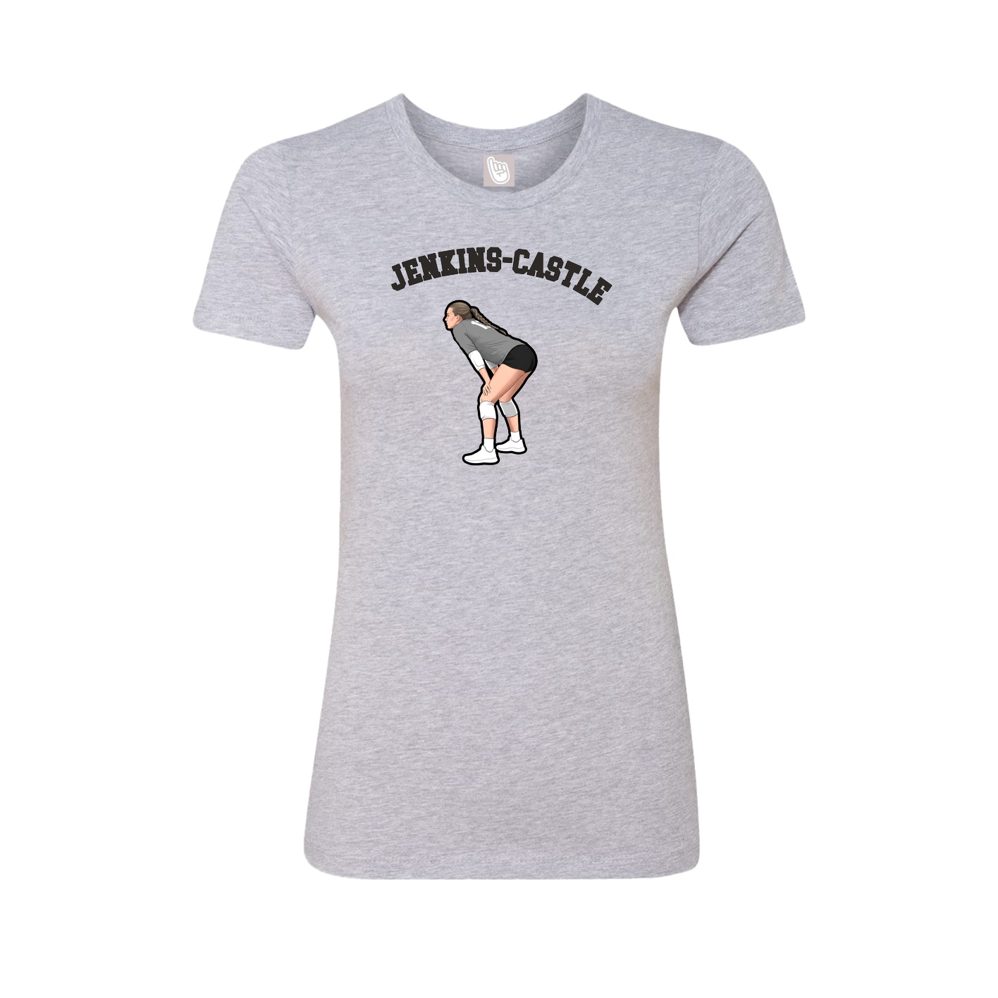 Fitted Women's Tee — Shirsey Arch in Grey