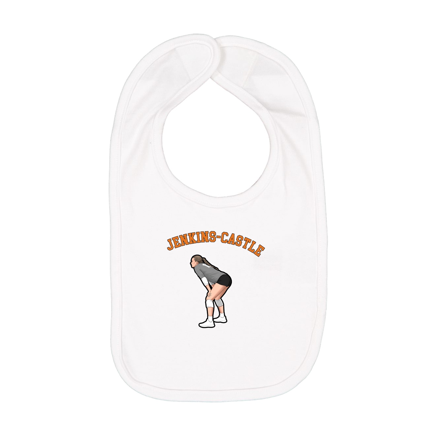 Infant Bib — Shirsey Arch in White