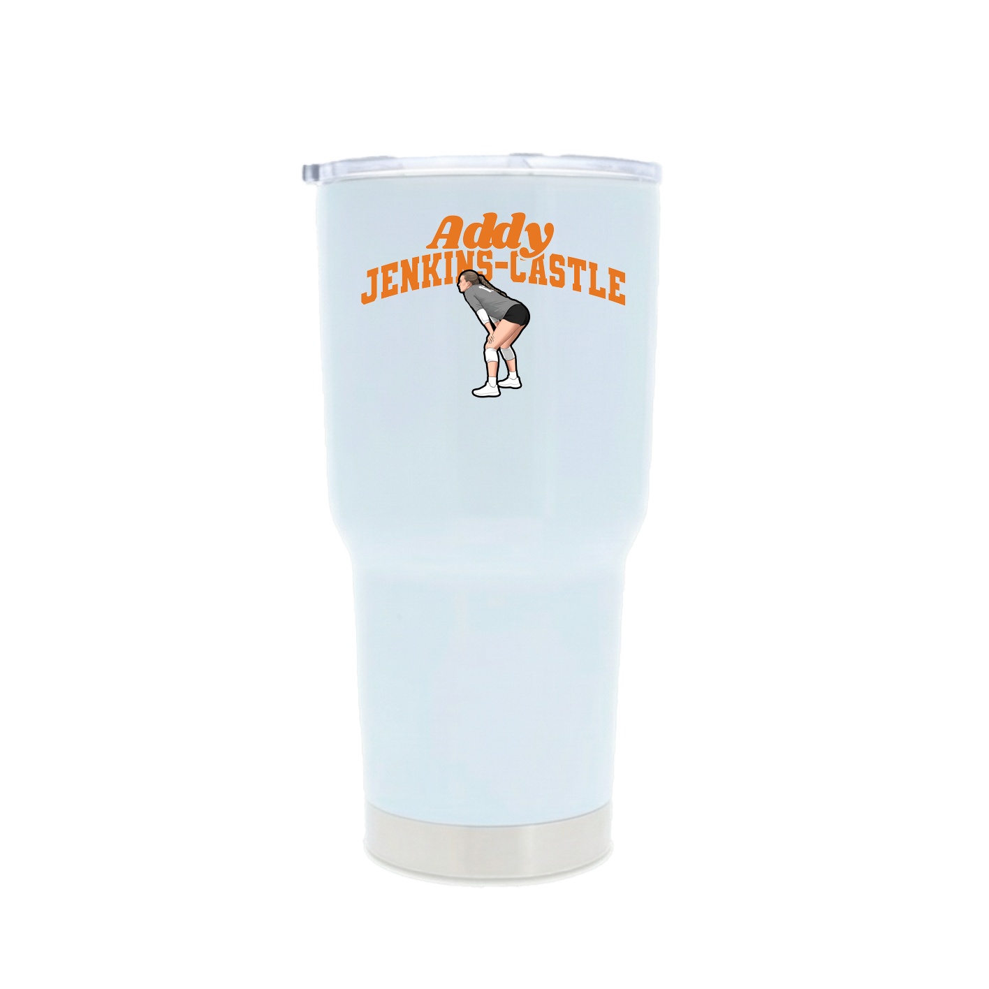 30oz Stainless Steel Tumbler — Signature Arch in White