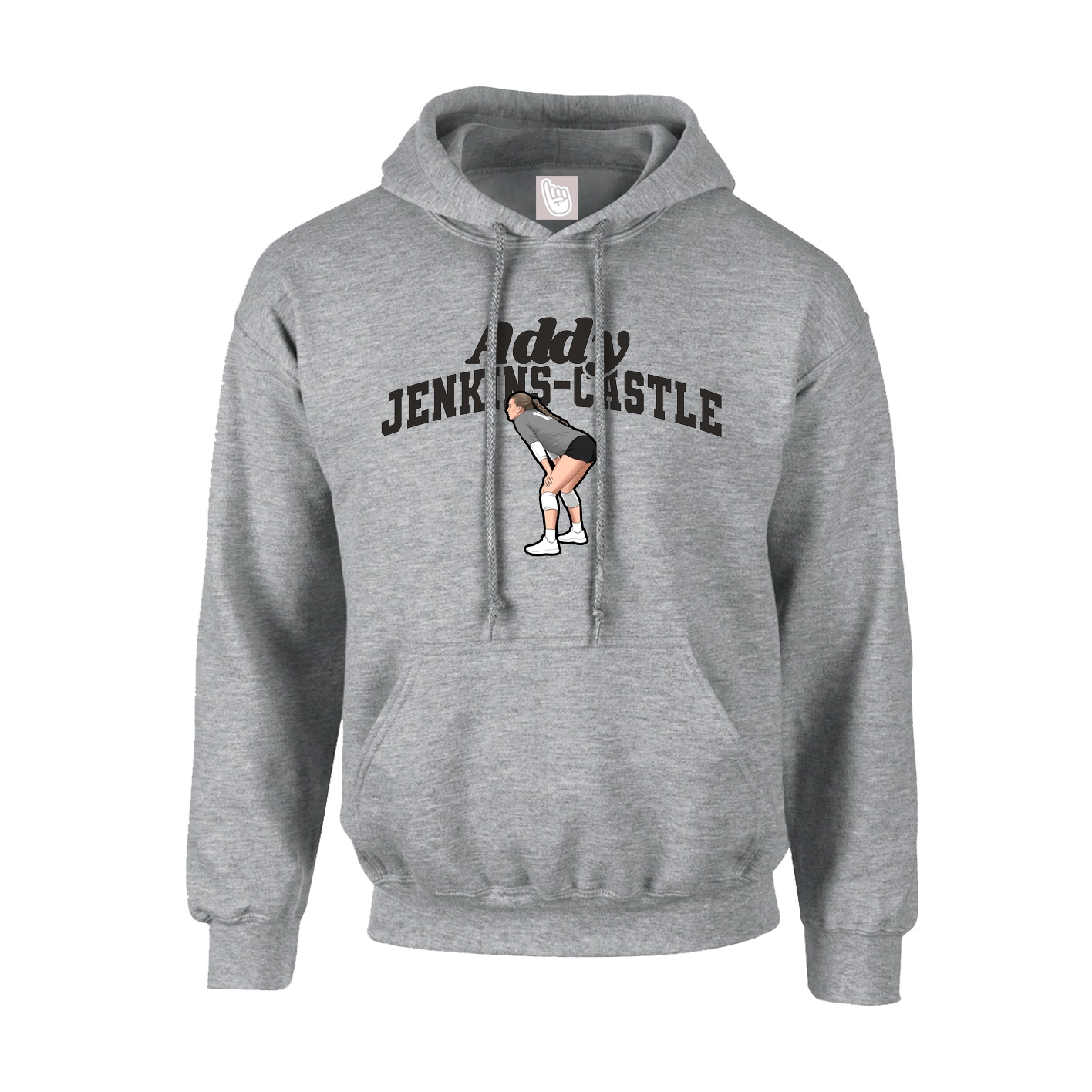 Youth Hoodie — Signature Arch in Grey