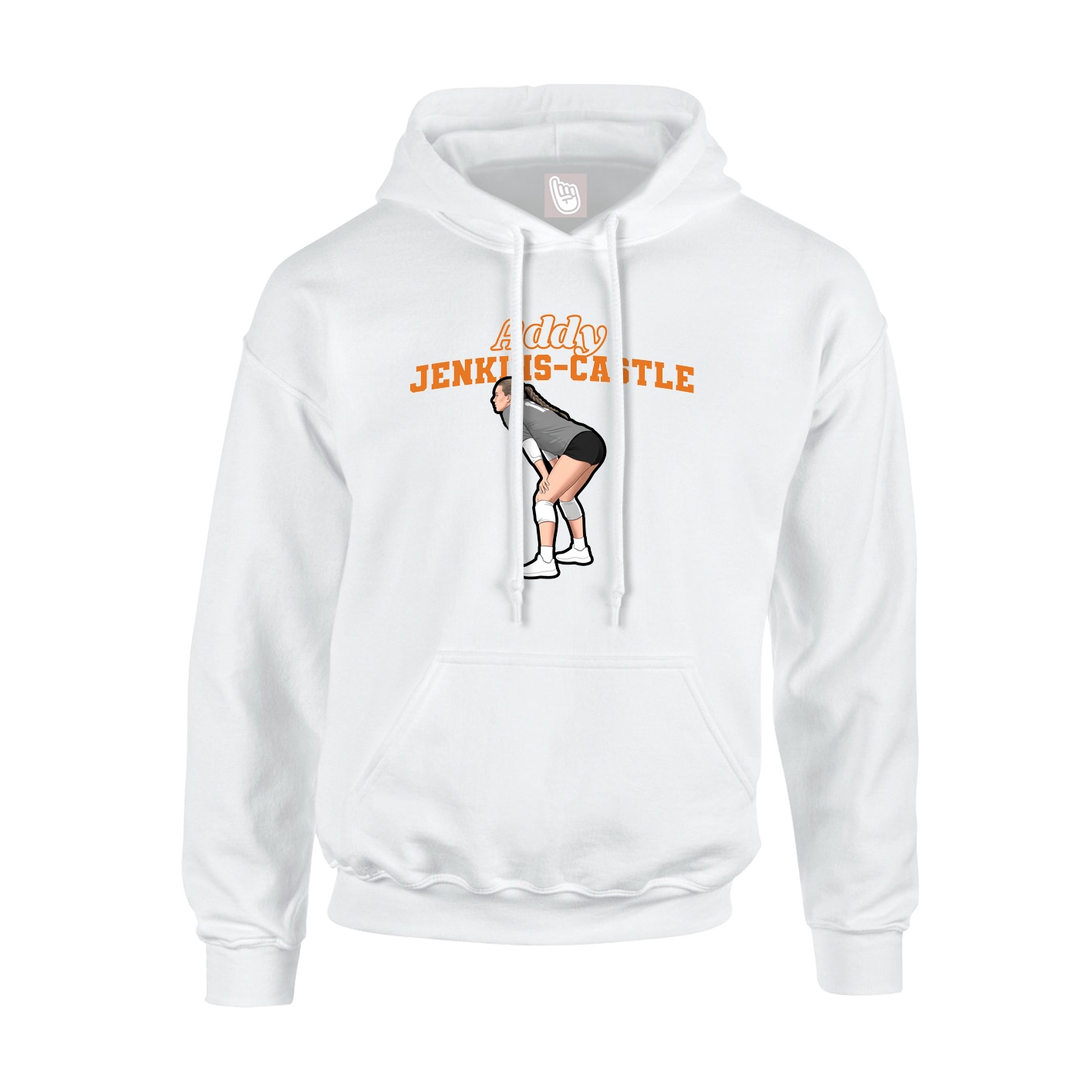 Hoodie — Name Arch in White