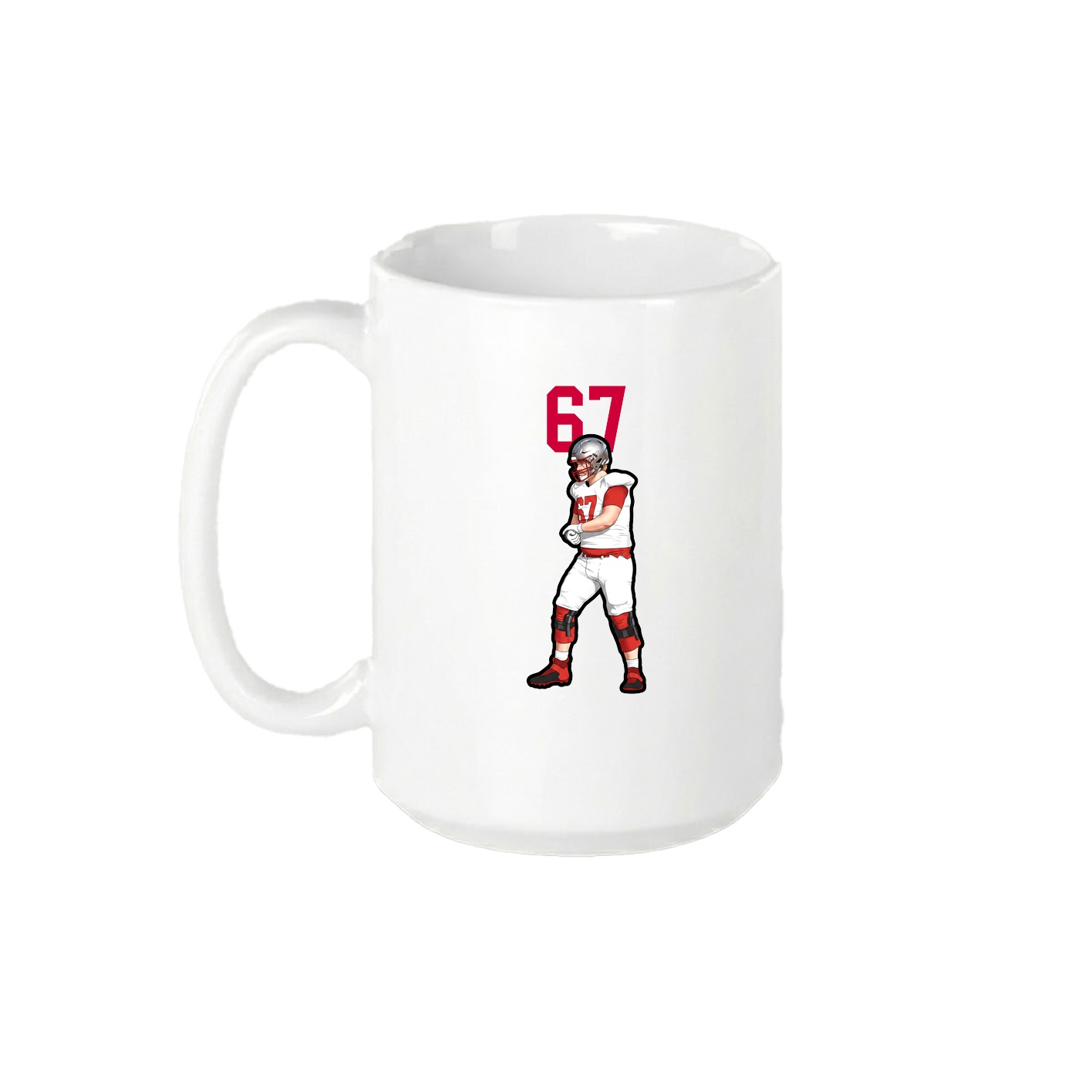 15oz Coffee Mug — Number Top in White