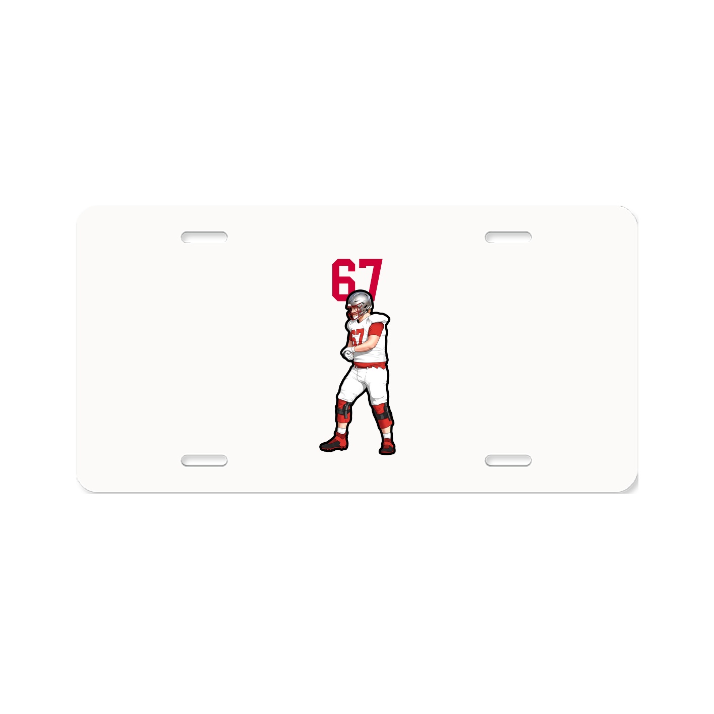 License Plate — Number Top in Classic