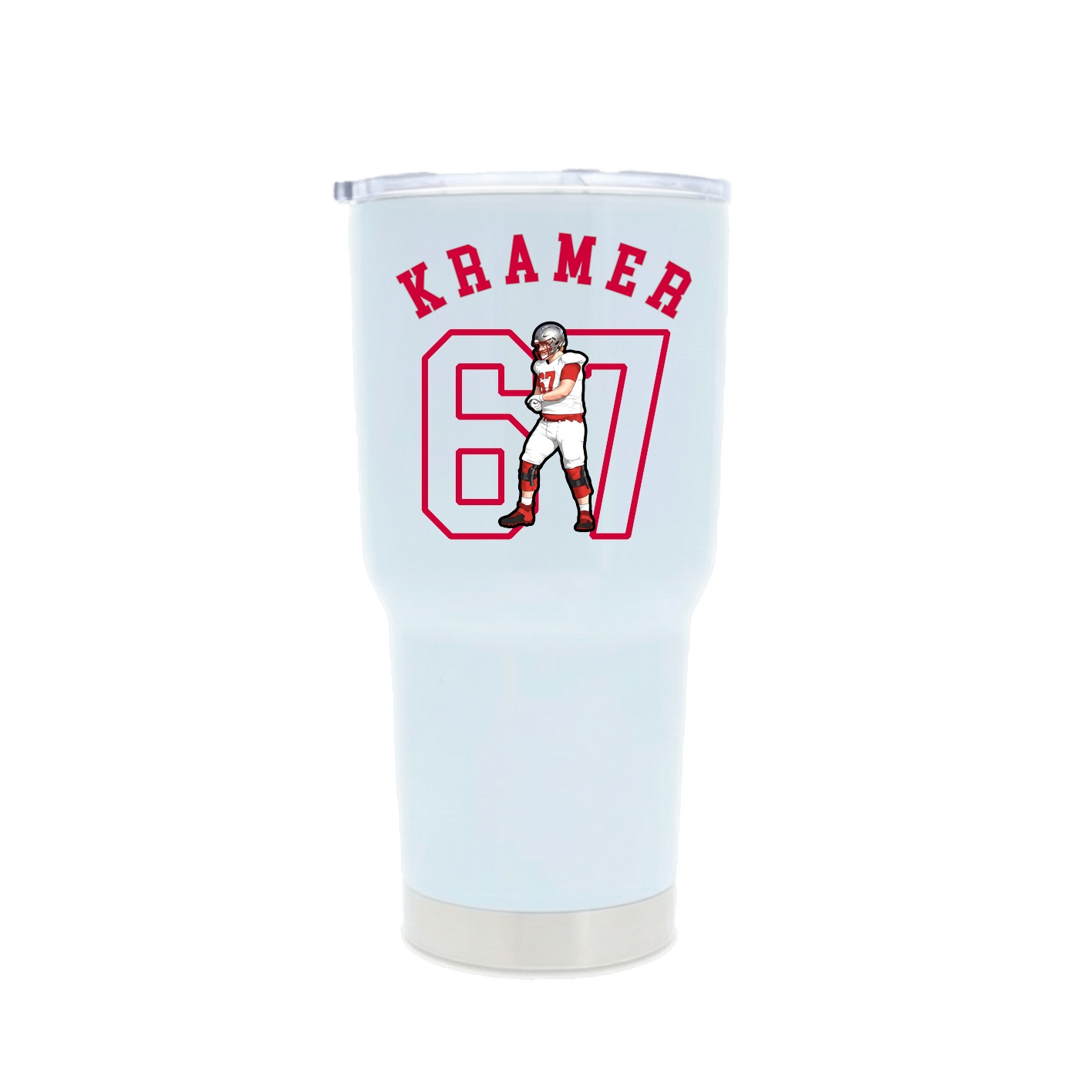 30oz Stainless Steel Tumbler — Shirsey Arch in White