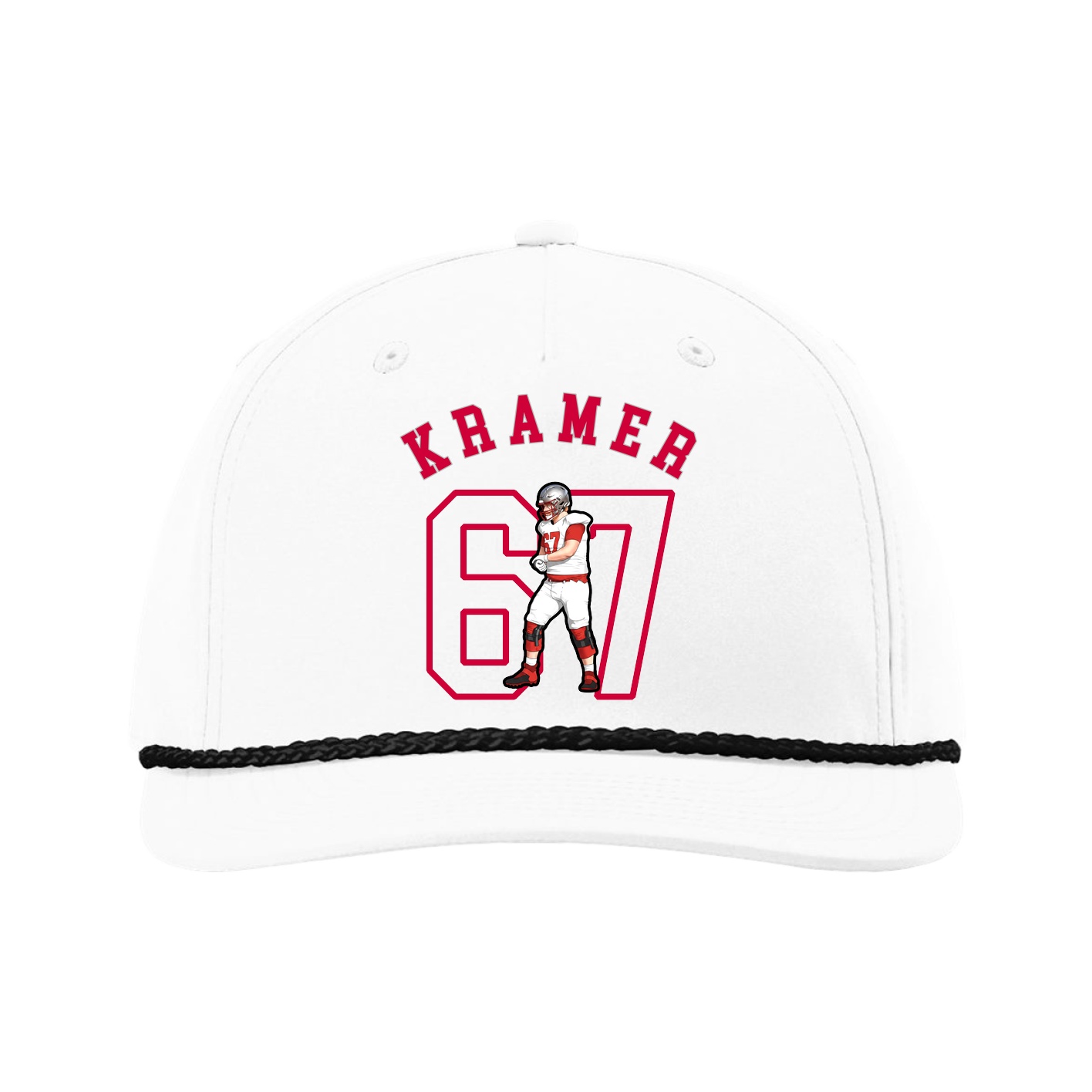 Five-Panel Classic Rope Cap — Shirsey Arch in White