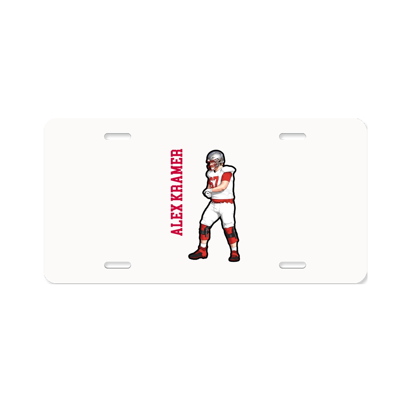 License Plate — Name Vertical in Classic